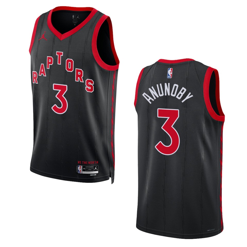 2022-23 Statement Edition Toronto Raptors OG Anunoby Black Swingman Jersey