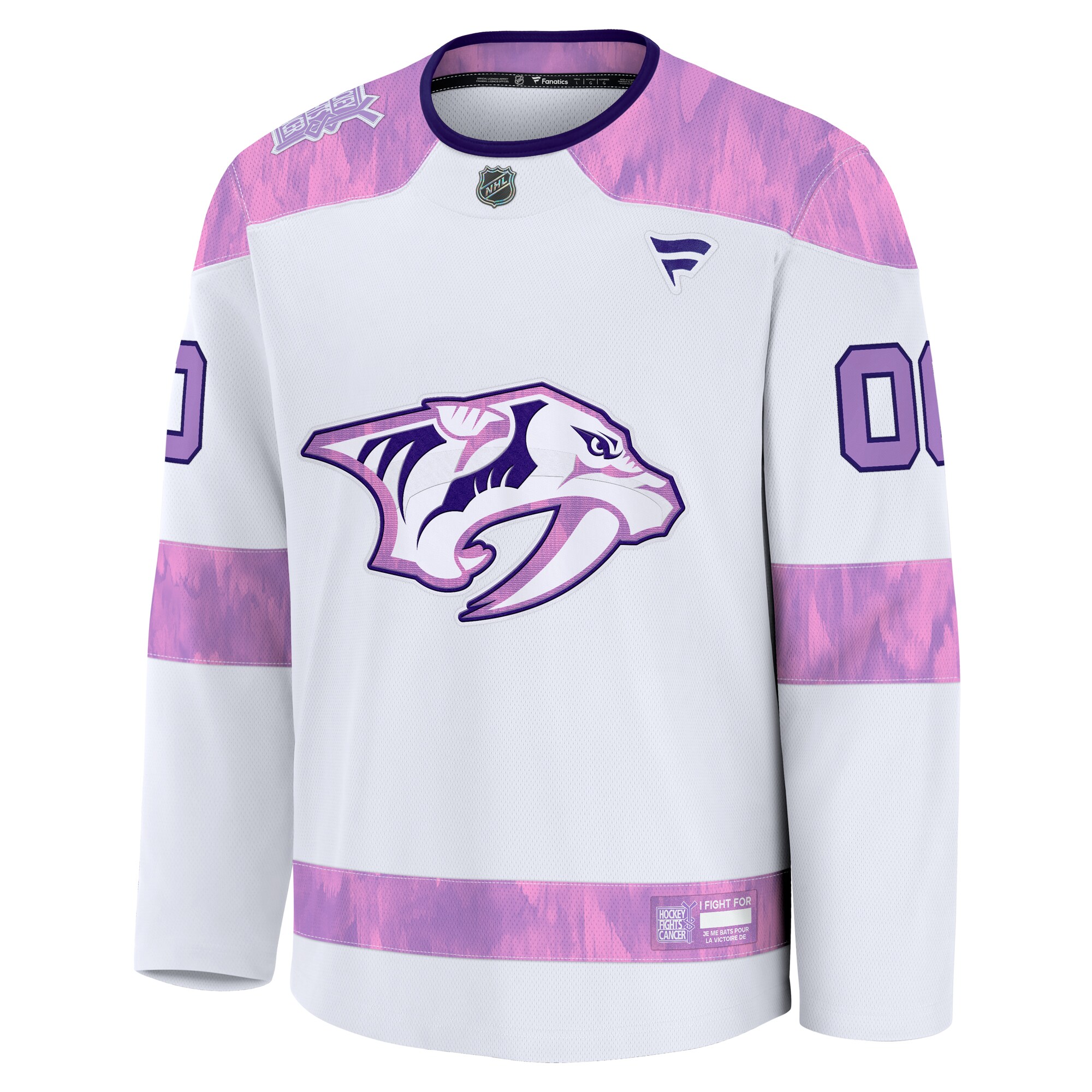 Alternative view of 2024 Nashville Predators HFC Jersey - Ultimate Fanatics White Practice