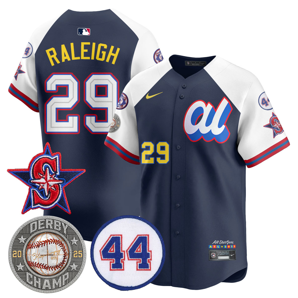 Alternative view of 2025 All-Star Raleigh Jersey - Nike - Navy & White