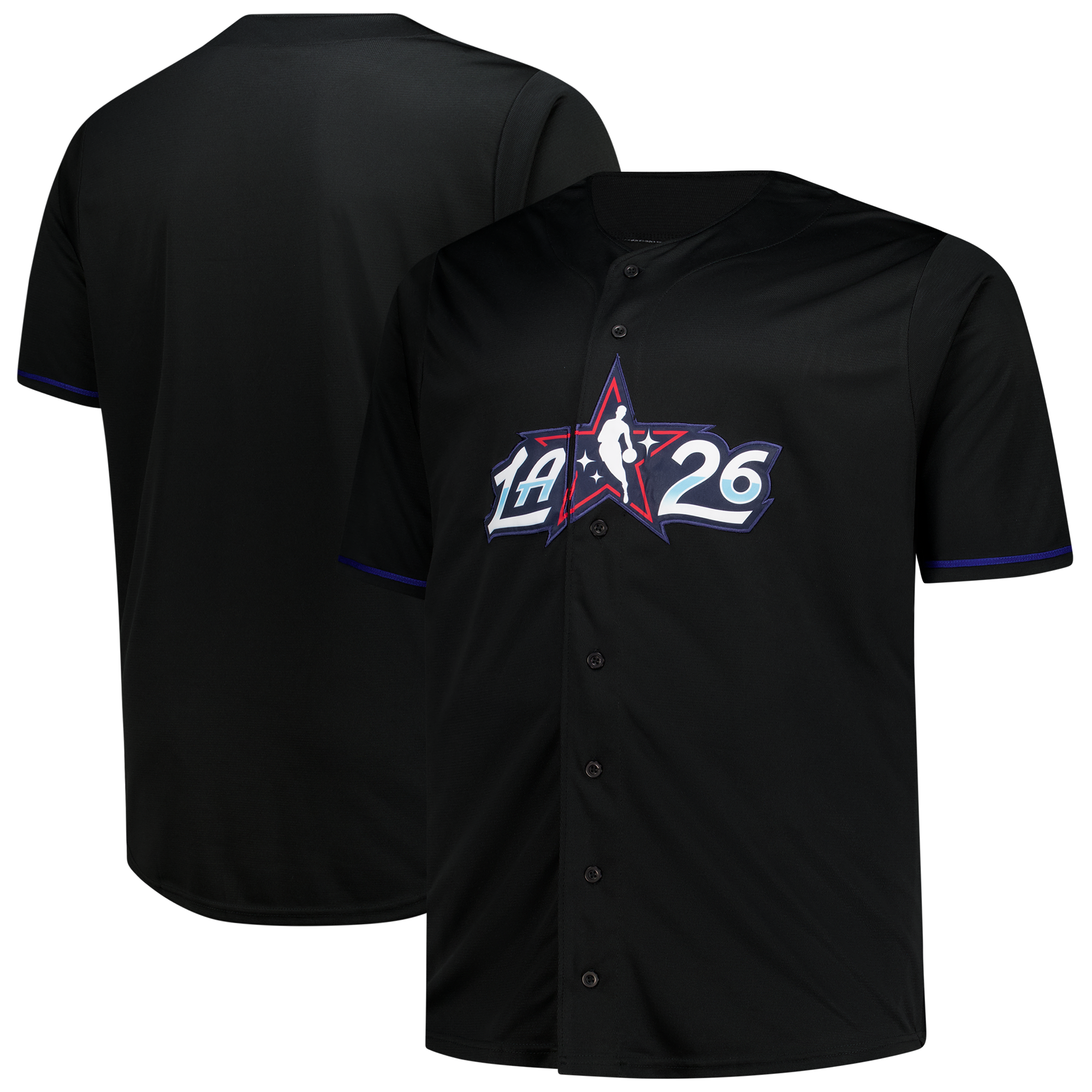 2026 All-Star Game Fanatics Big & Tall Full-Button Jersey - Black