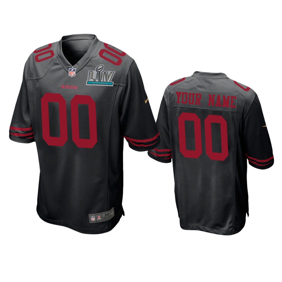 49ers Black Super Bowl Jersey - 49ers Black Super Bowl LIV Jersey