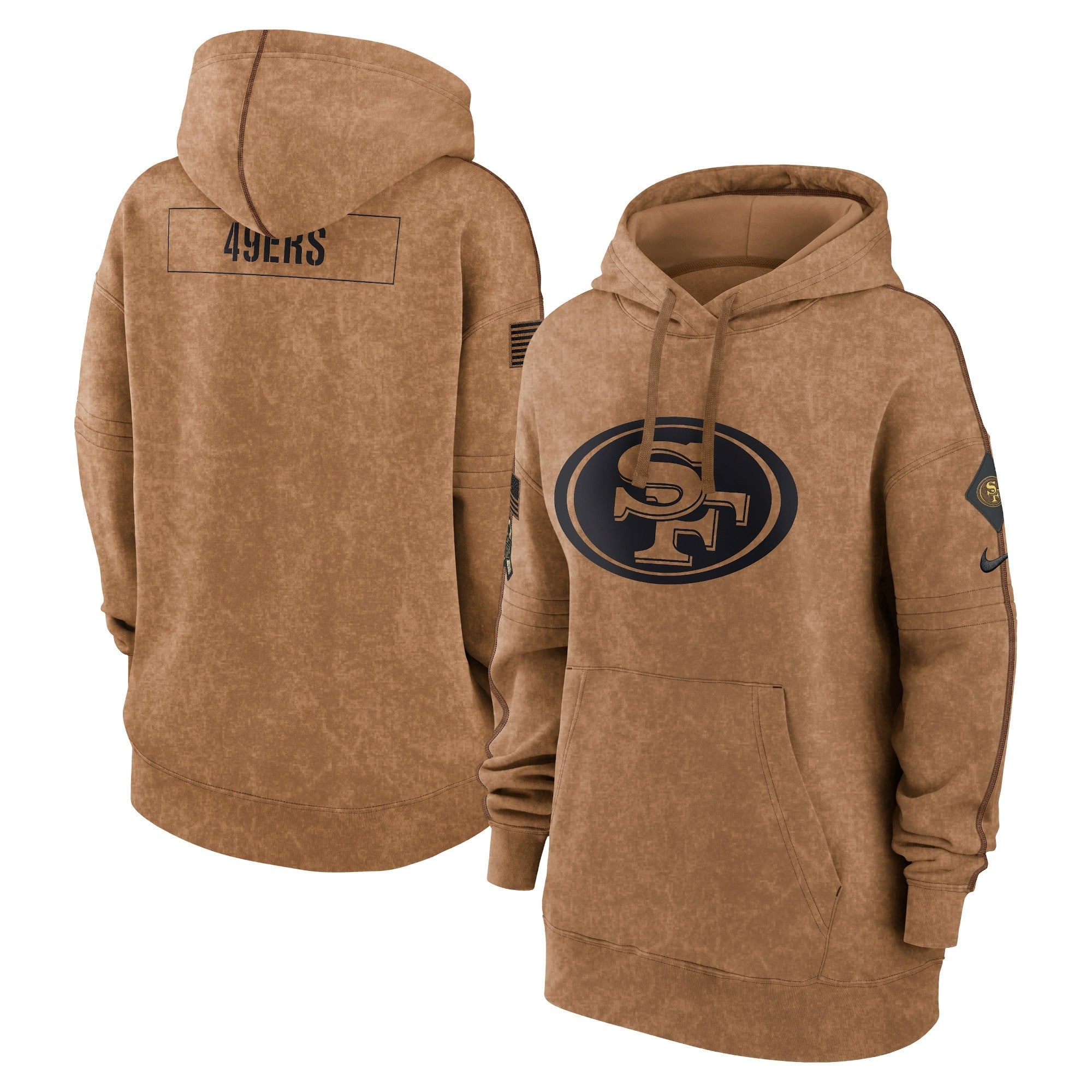 Alternative view of 49ers Brown Camo Hoodie - Nike - NFL Limited Edition
