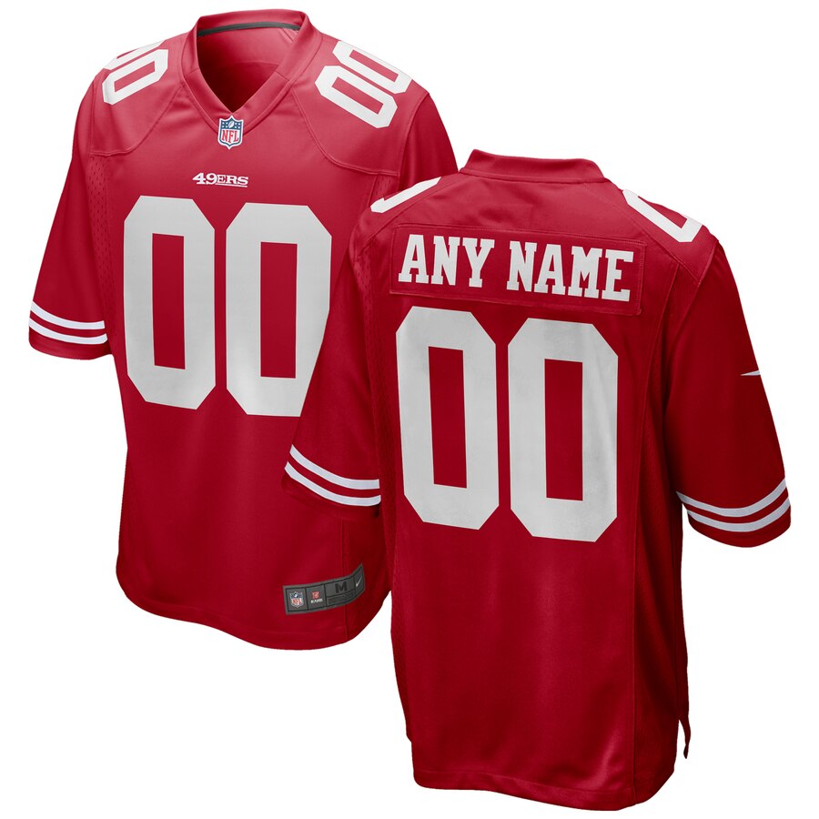 49ers Custom Crimson Jersey - Nike - Personalized NFL