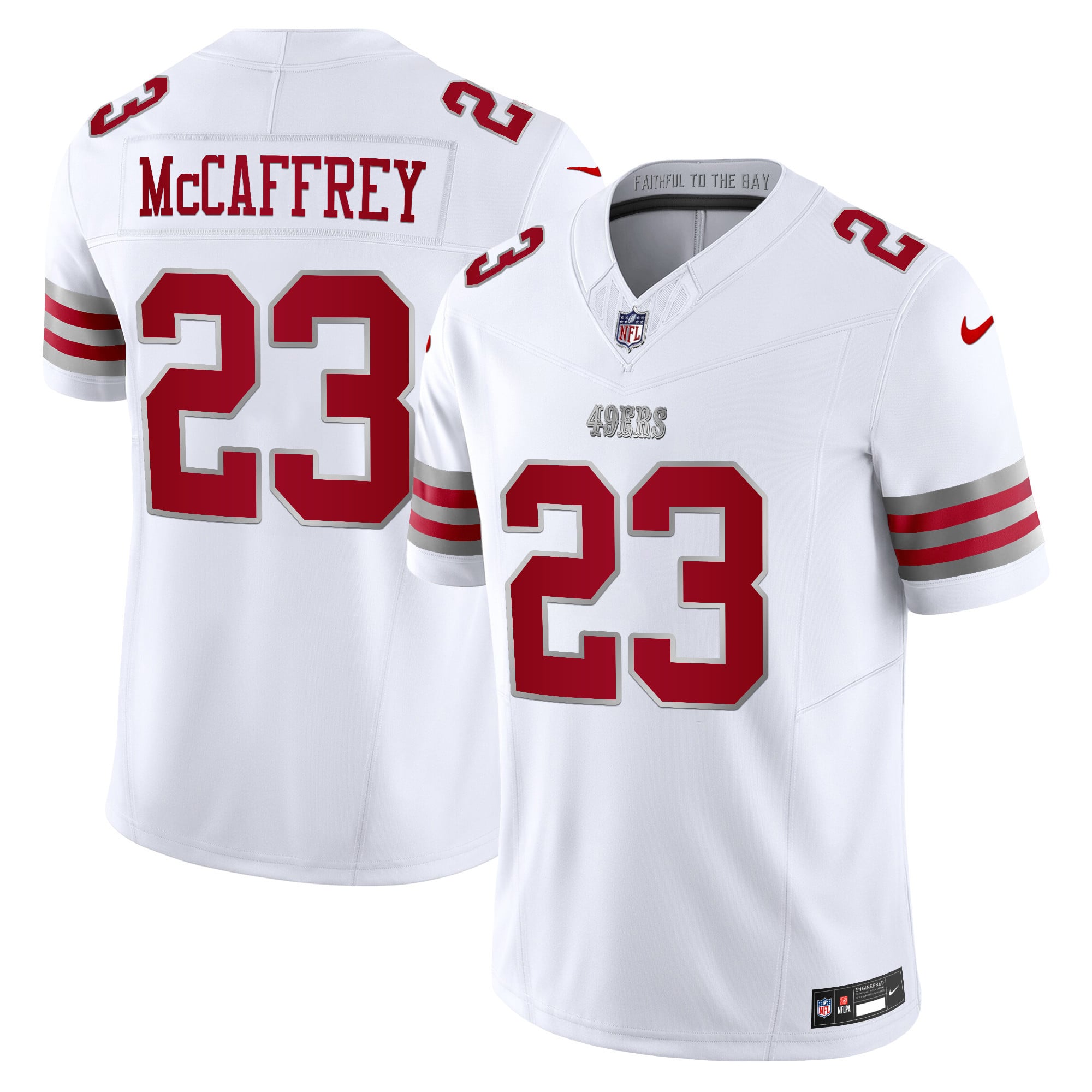 49ers McCaffrey #23 Jersey - Nike 49ers McCaffrey #23 White Jersey