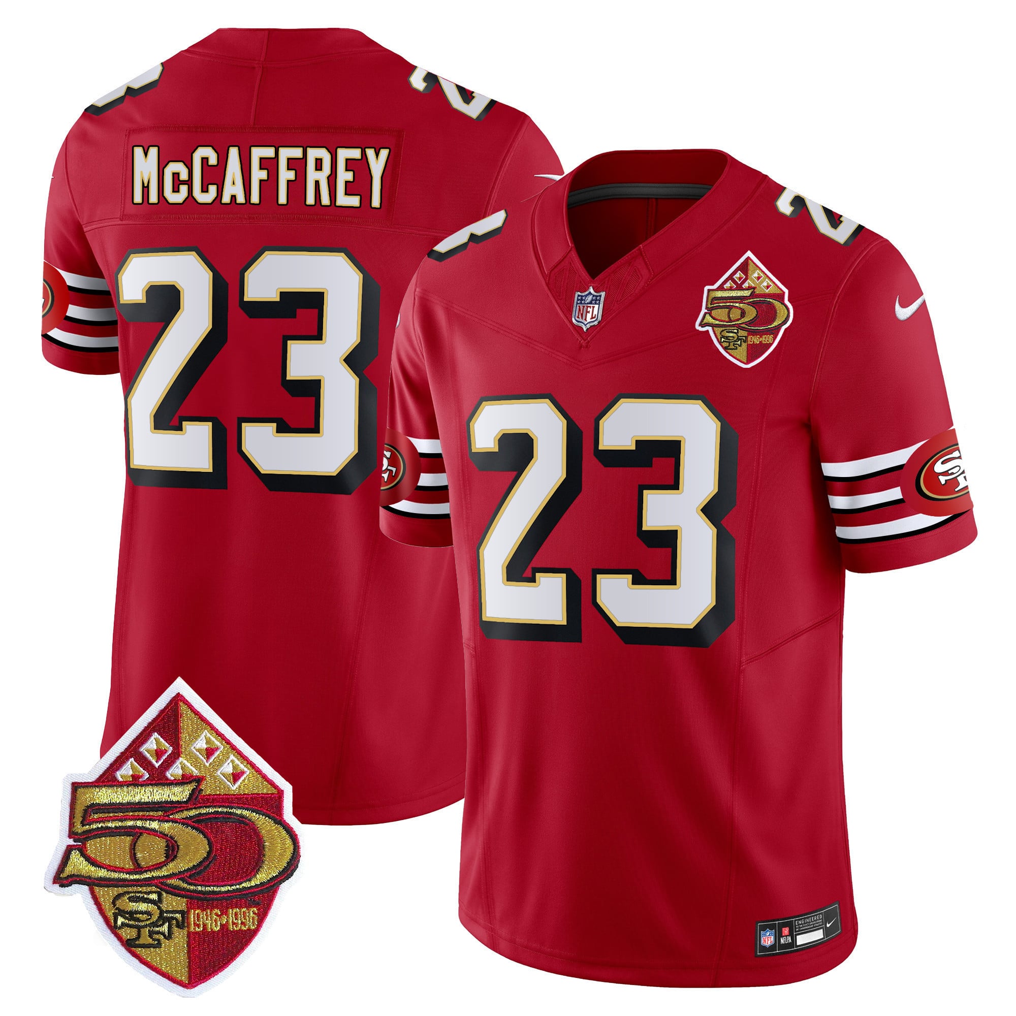 49ers McCaffrey Red Jersey nike - Nike 49ers McCaffrey #23 Jersey