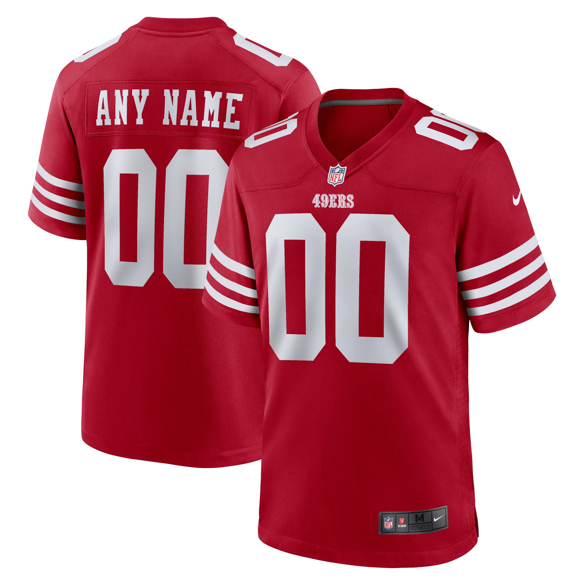 49ers Scarlet Custom Game Jersey - Nike - Personalize Now!