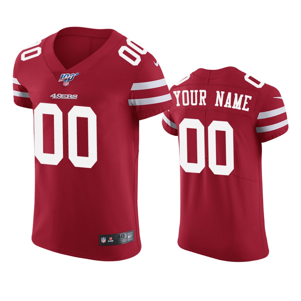49ers Scarlet Custom Jersey nike - 49ers Scarlet Custom Jersey - Nike