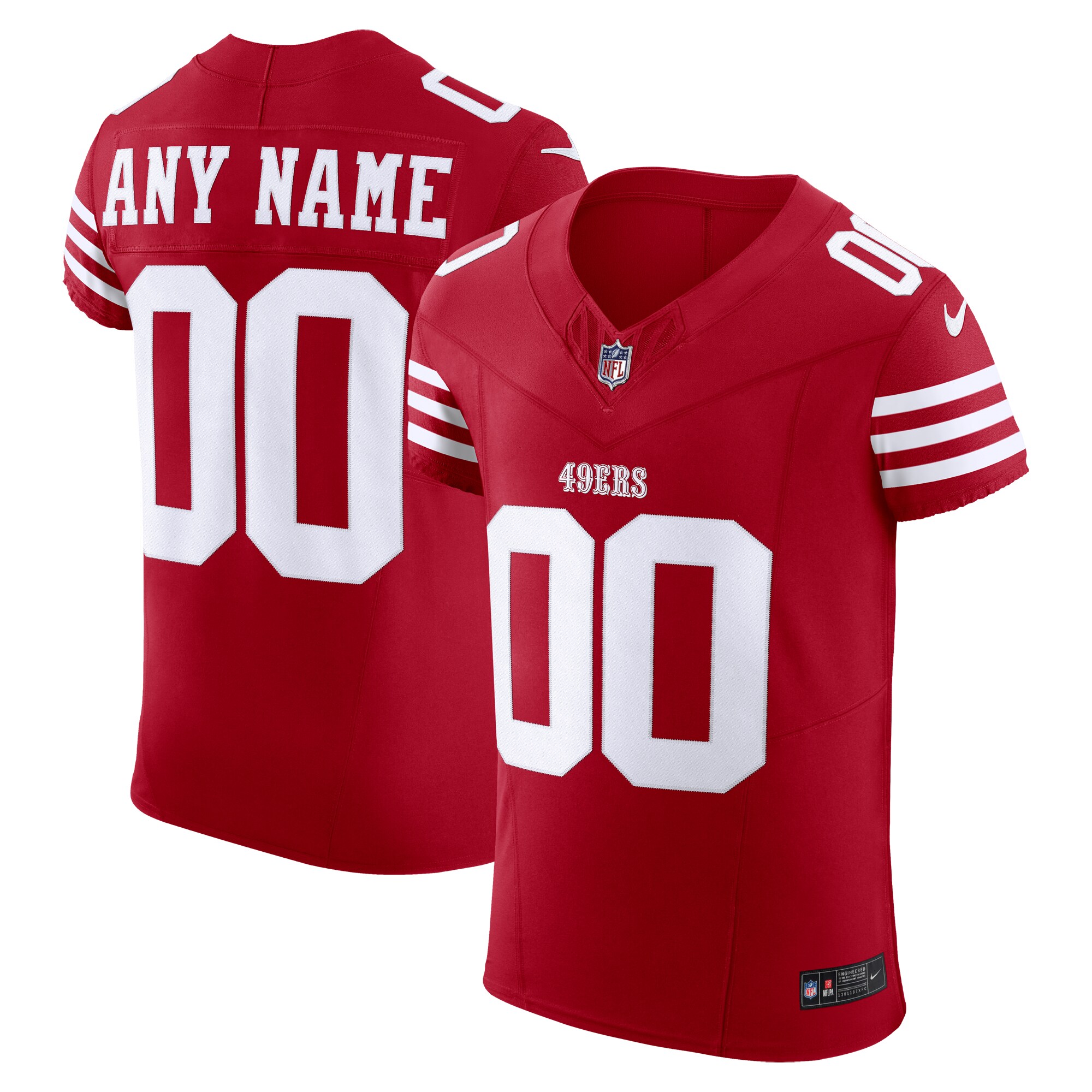 49ers Scarlet Custom Jersey nike design - Nike 49ers Scarlet Custom