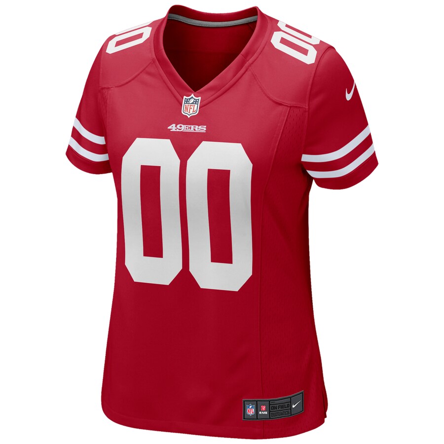 Alternative view of 49ers Scarlet Women’s Jersey - 49ers Scarlet Custom Women’s Jersey