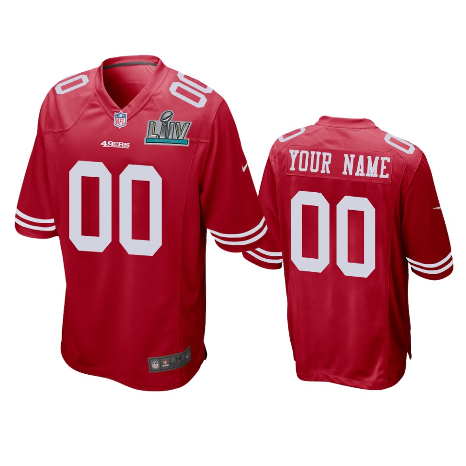 49ers Super Bowl LIV Jersey - Nike 49ers Red Super Bowl LIV Custom