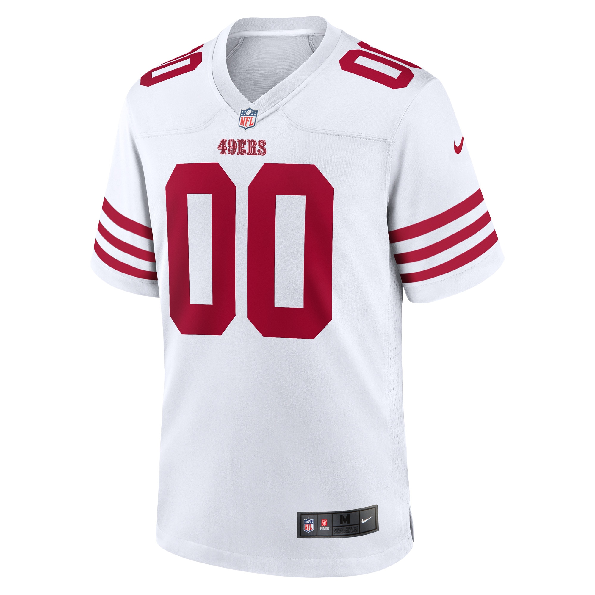 Alternative view of 49ers White & Scarlet Jersey - Nike - Custom NFL