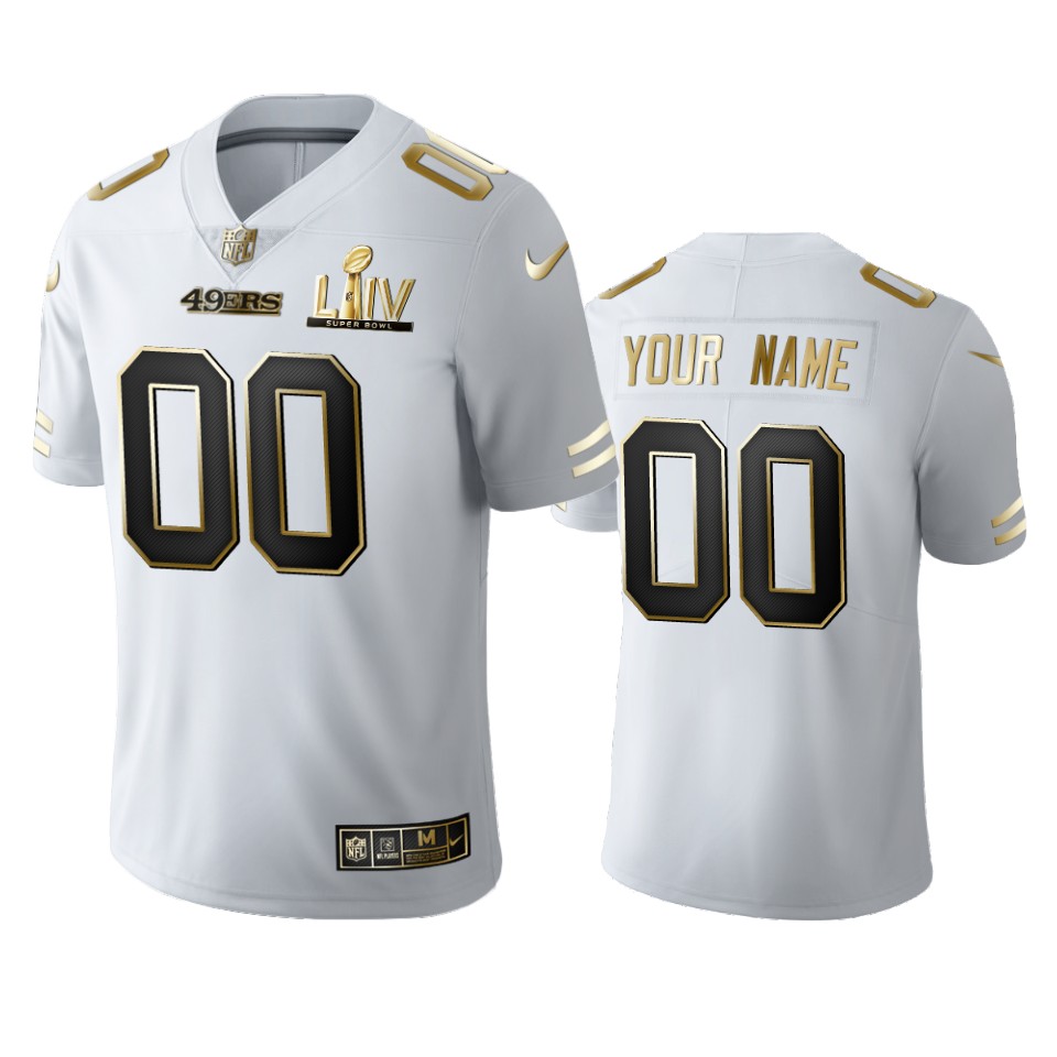 49ers White Super Bowl Jersey - Nike - Custom NFL Edition