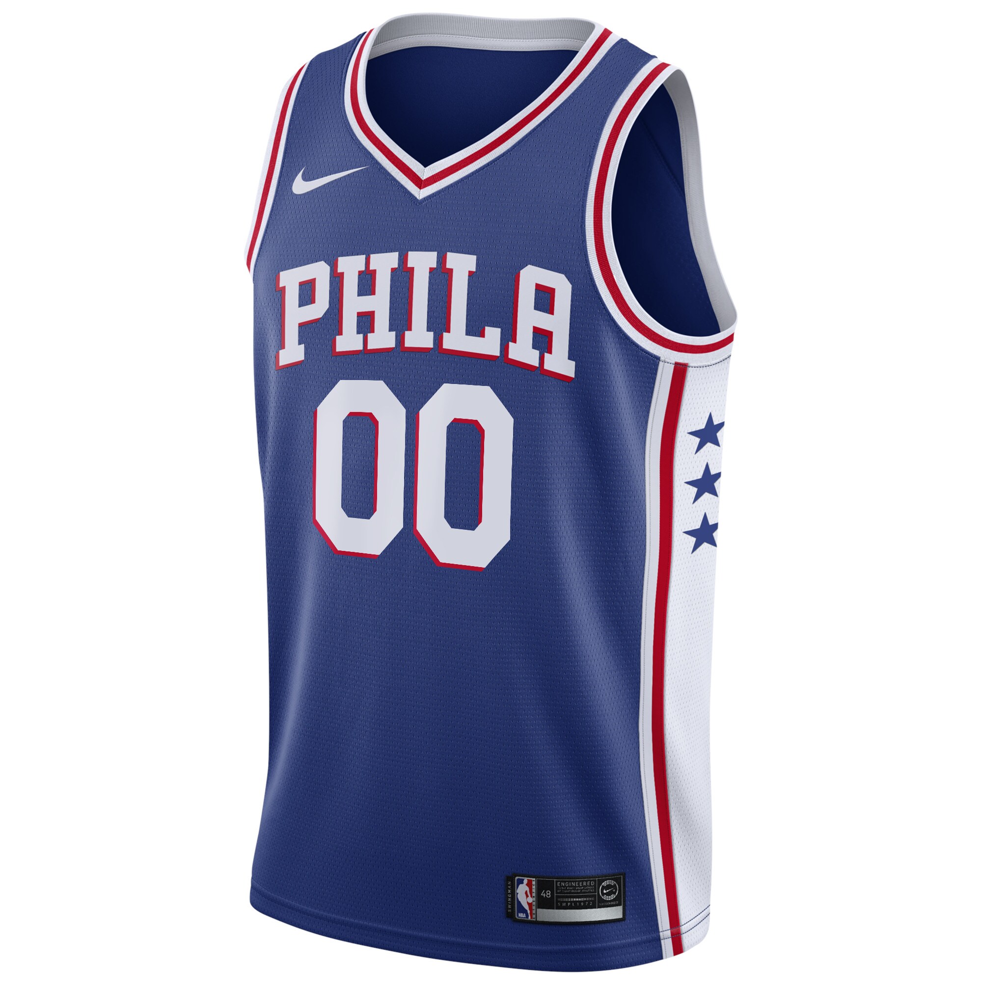 76ers Blue Swingman Jersey - Nike - Classic Edition #00