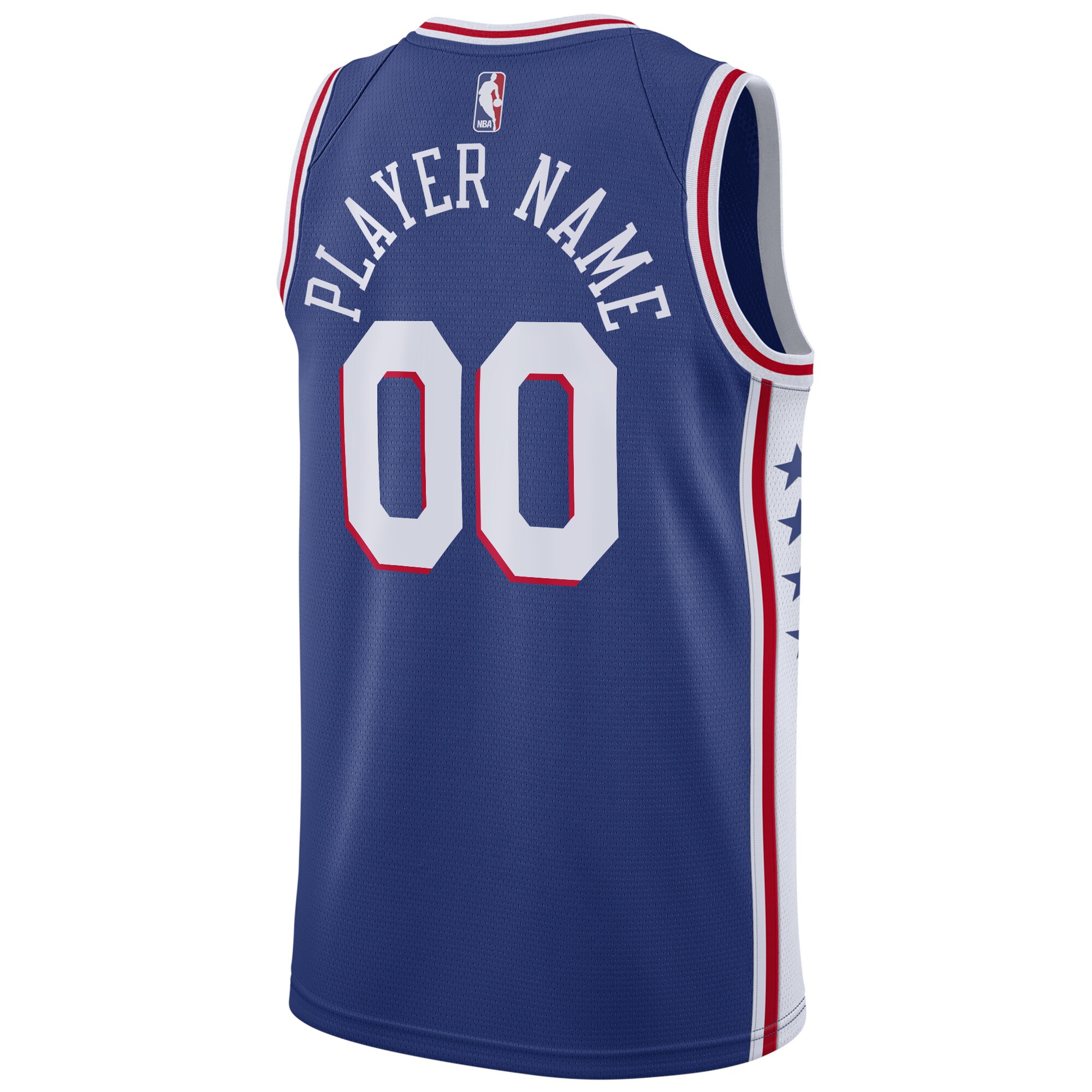 Alternative view of 76ers Blue Swingman Jersey - Nike - Classic Edition #00