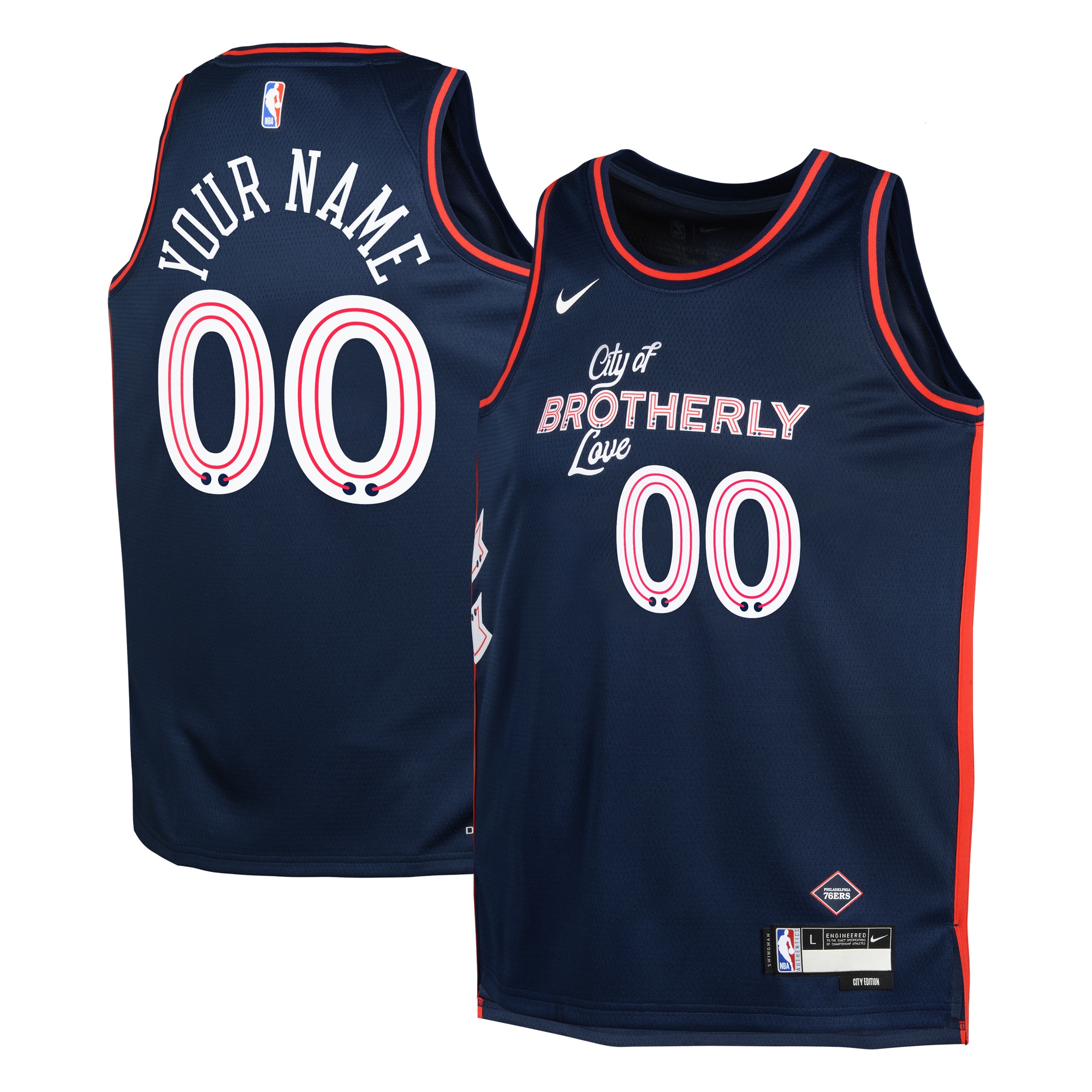 76ers City Edition Navy Jersey - Custom Nike