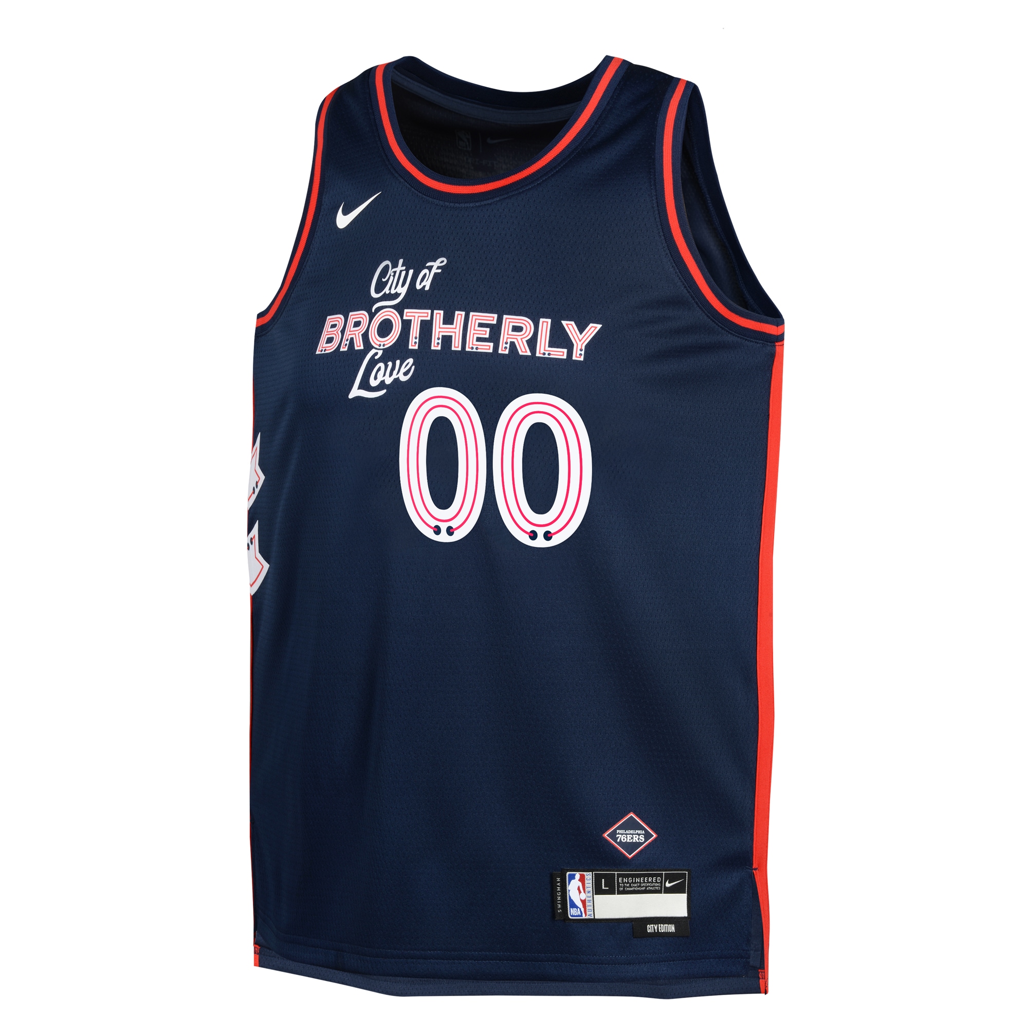 Alternative view of 76ers City Edition Navy Jersey - Custom Nike