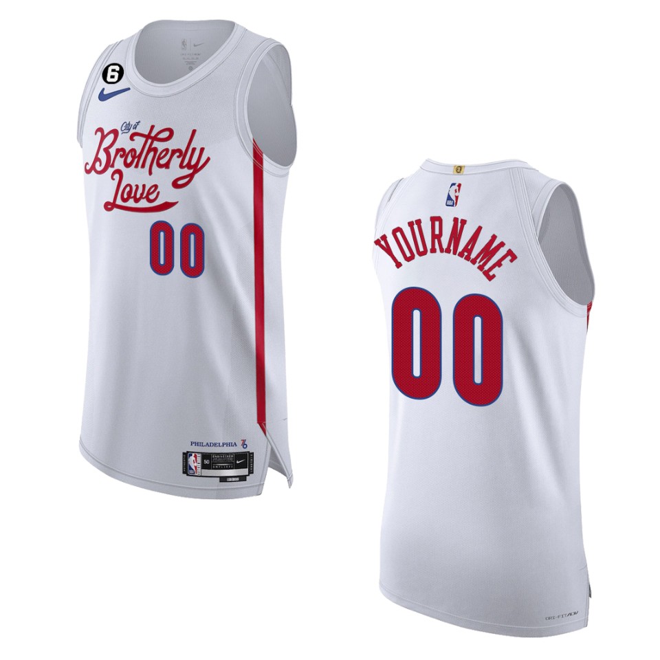 76ers City Edition White Jersey - Nike - Custom