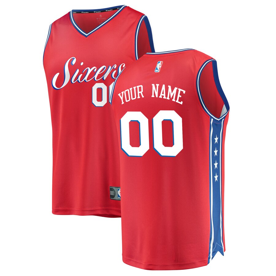 76ers Custom Red Jersey - Fanatics - 2024/25 Edition