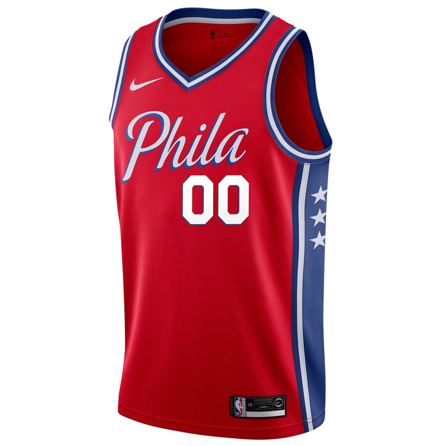 Alternative view of 76ers Red Custom Jersey nike - Nike 76ers Red Custom Jersey - Earned