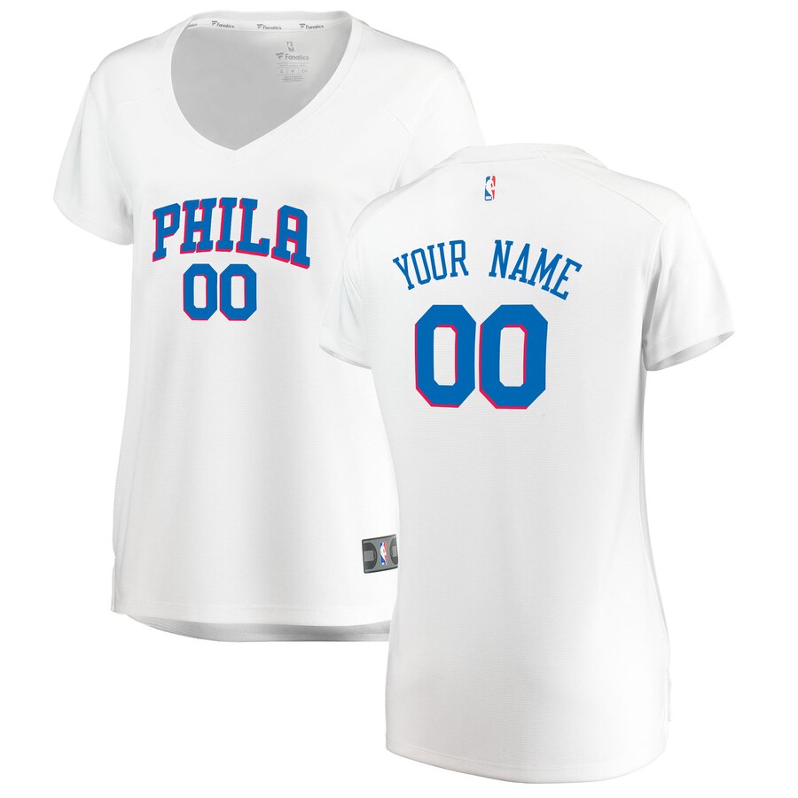 76ers Women’s White Custom Jersey - Fanatics