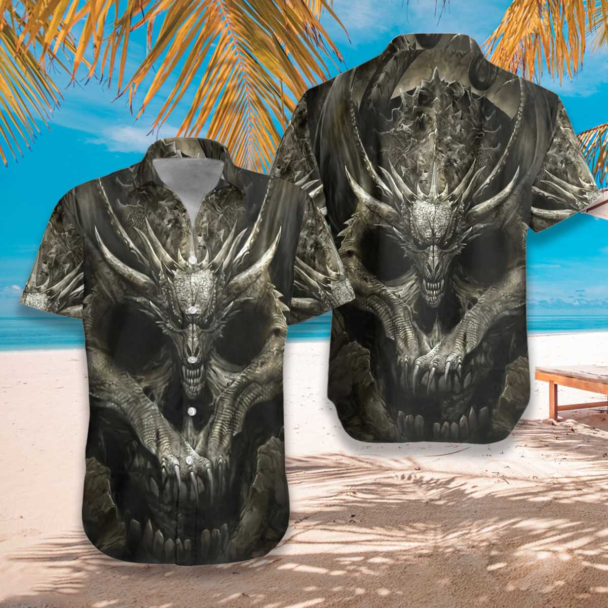 A Skull Or A Dragon Hawaiian Shirt