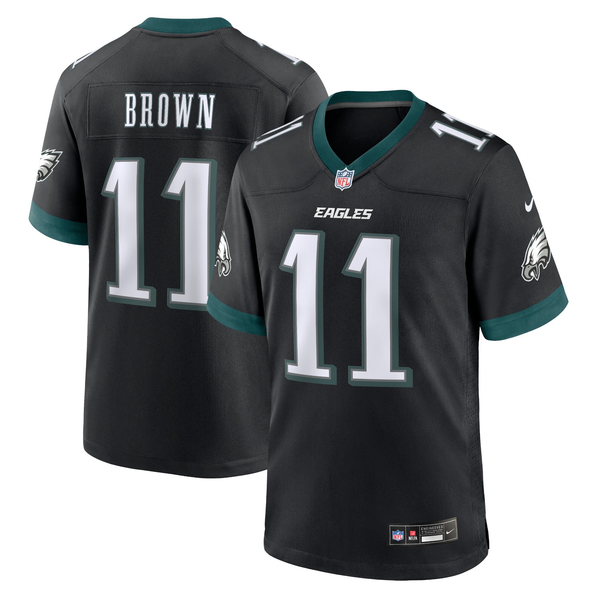 A.J. Brown Philadelphia Eagles Nike Alternate Game Jersey - Black