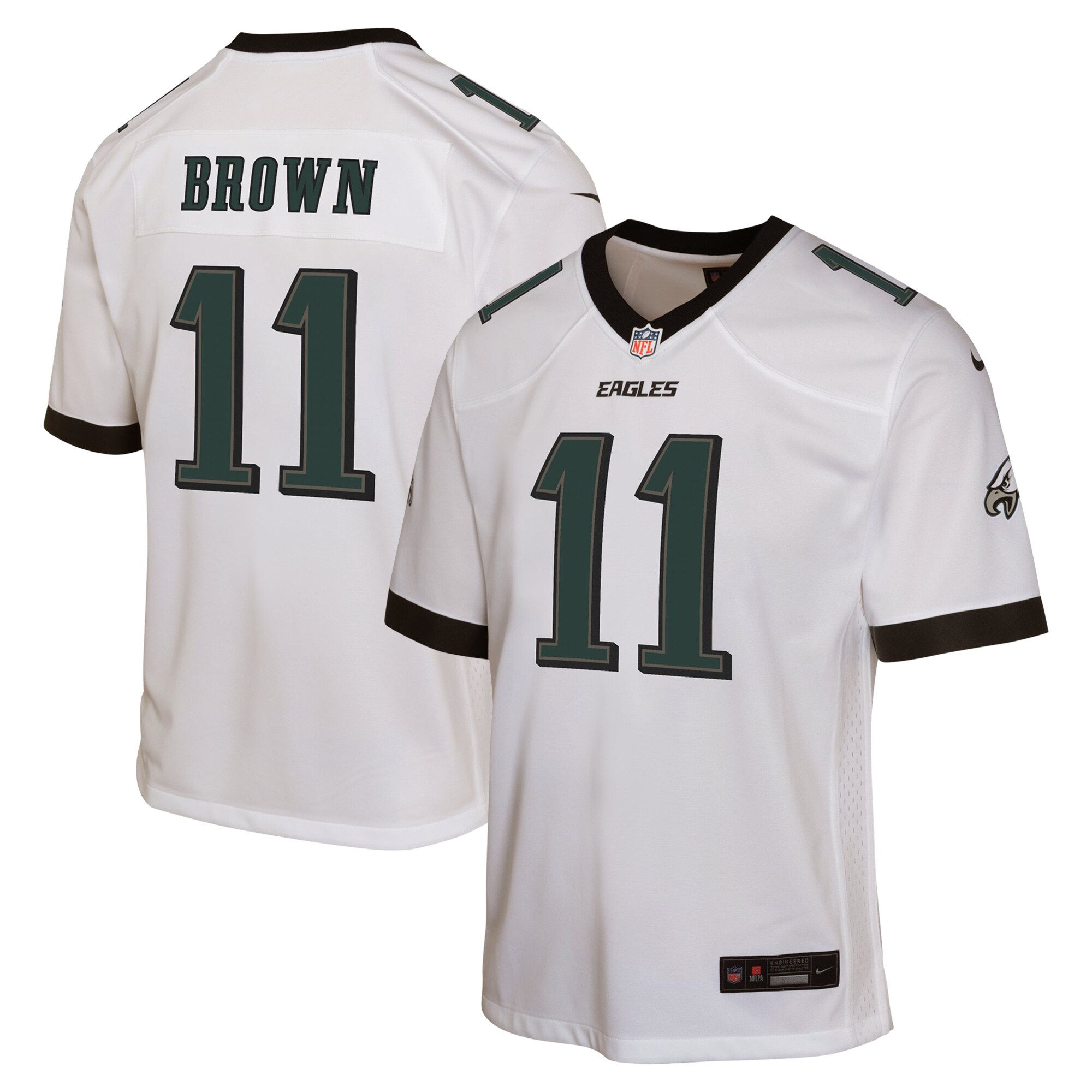 A.J. Brown Philadelphia Eagles Nike Youth Game Jersey - White