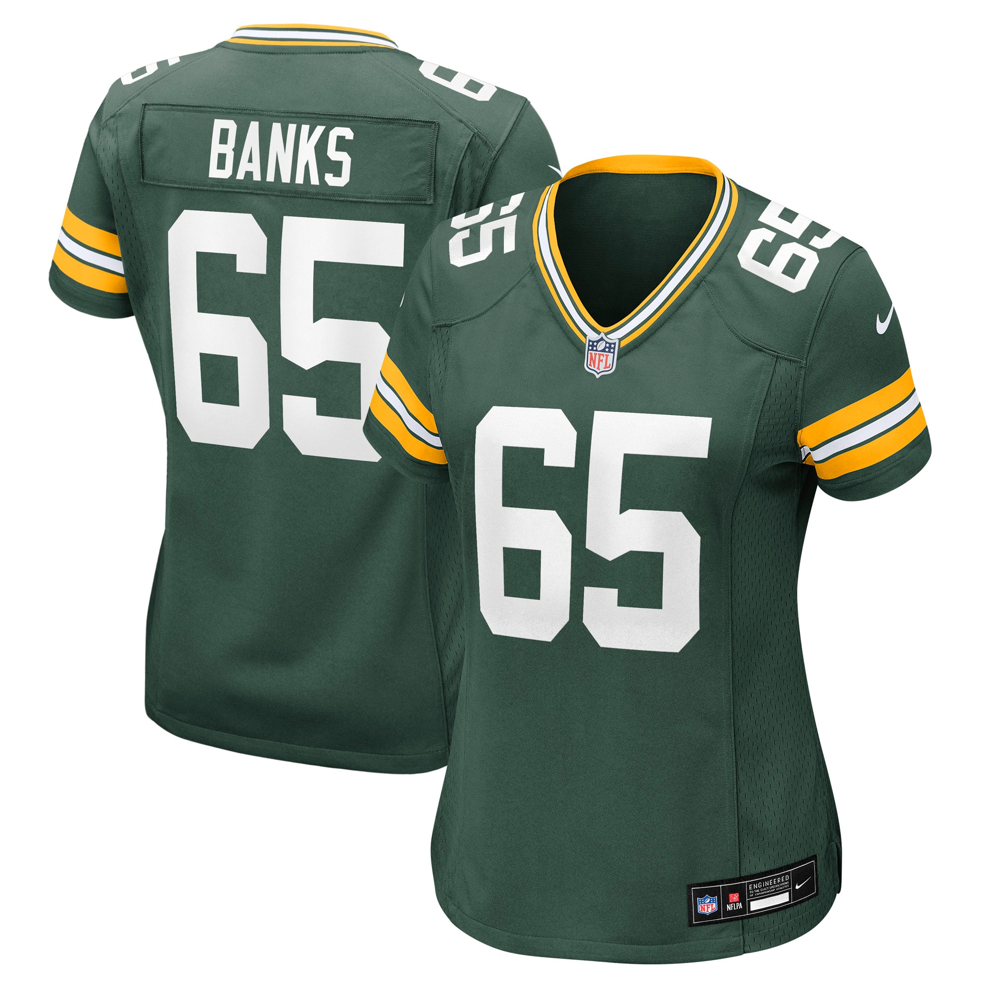 Aaron Banks Green Bay Packers Women's Team Game Jersey - Green