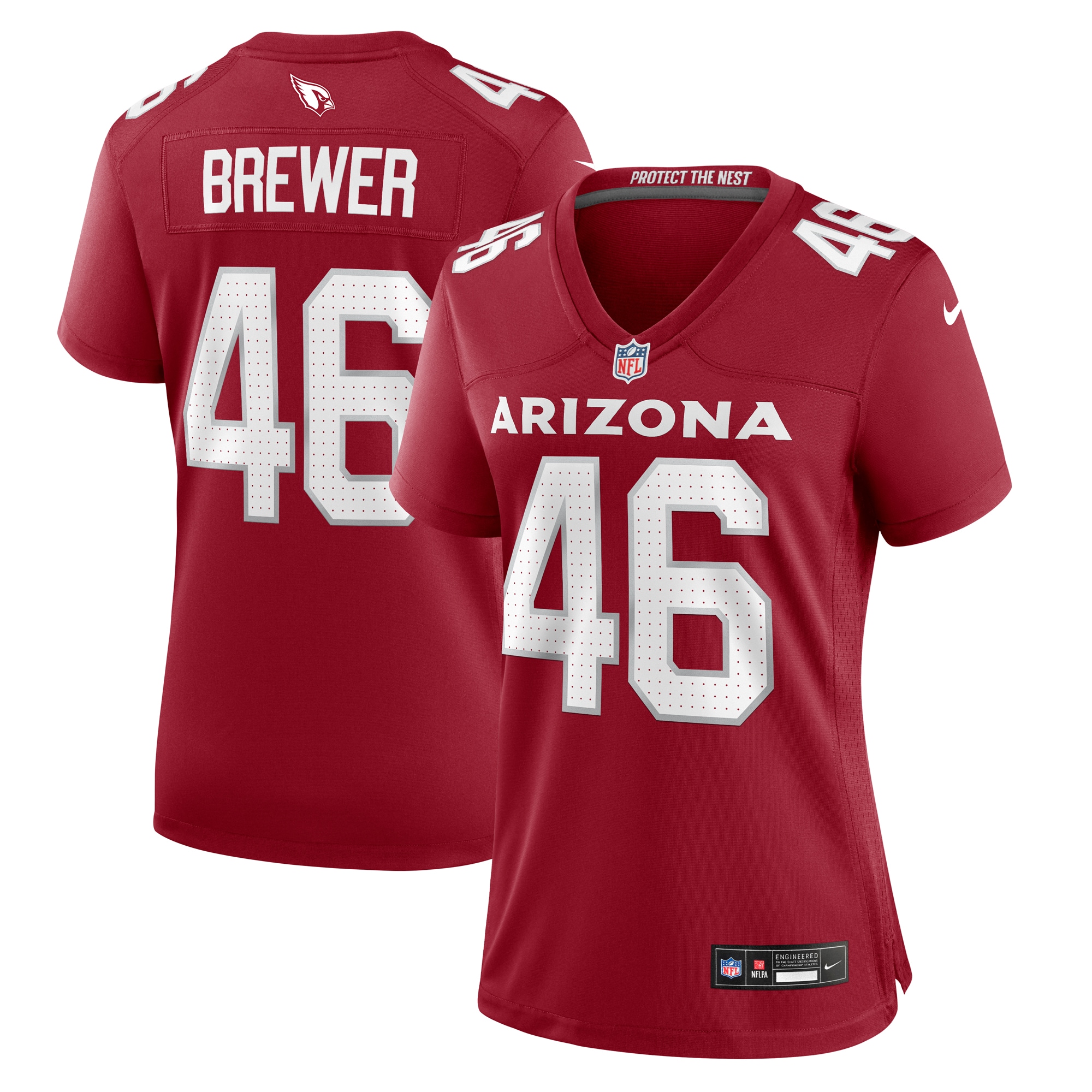 Aaron Brewer Arizona Cardinals Women's Game Jersey - Cardinal