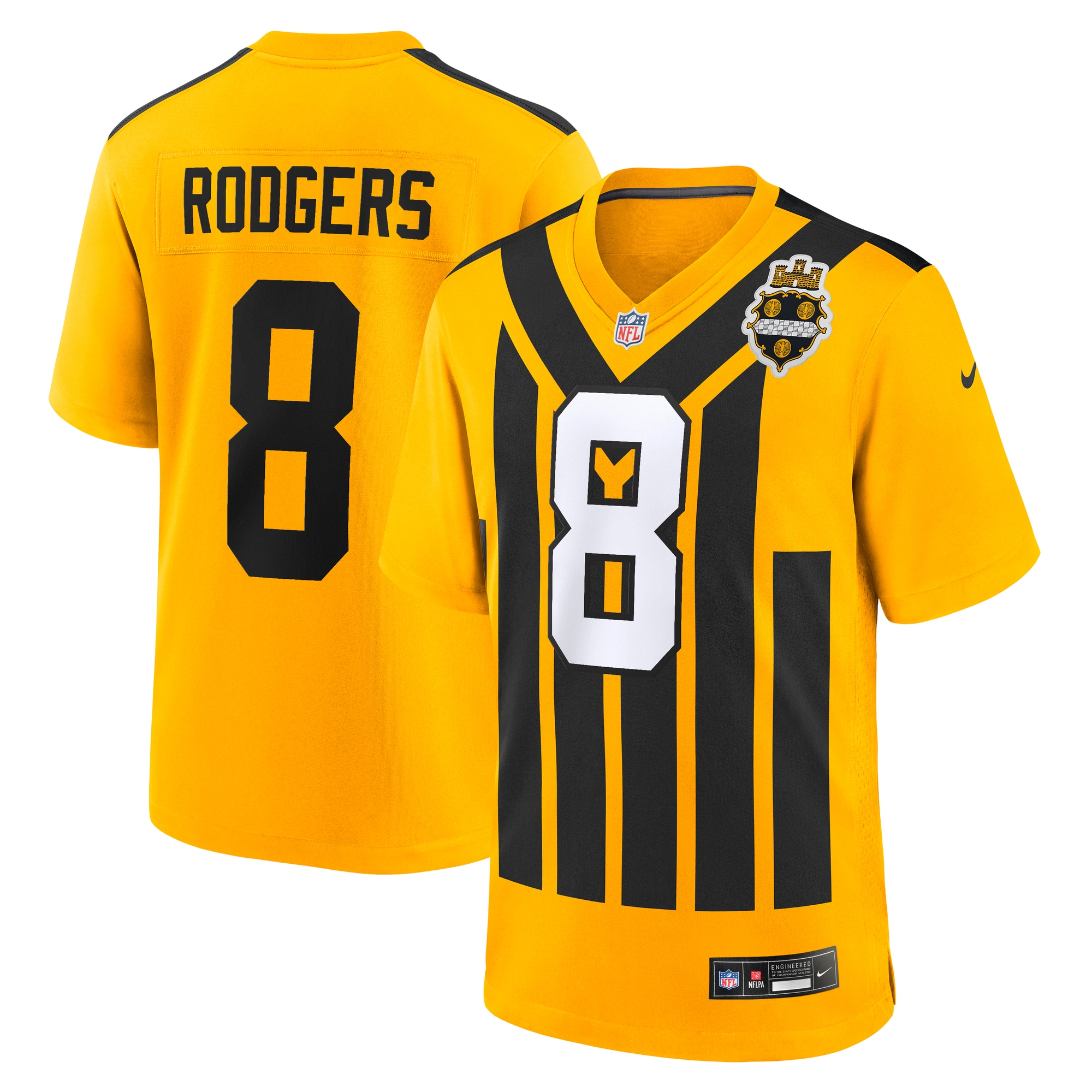 Aaron Rodgers Pittsburgh Steelers Alternate 1933 Throwback Game Jersey