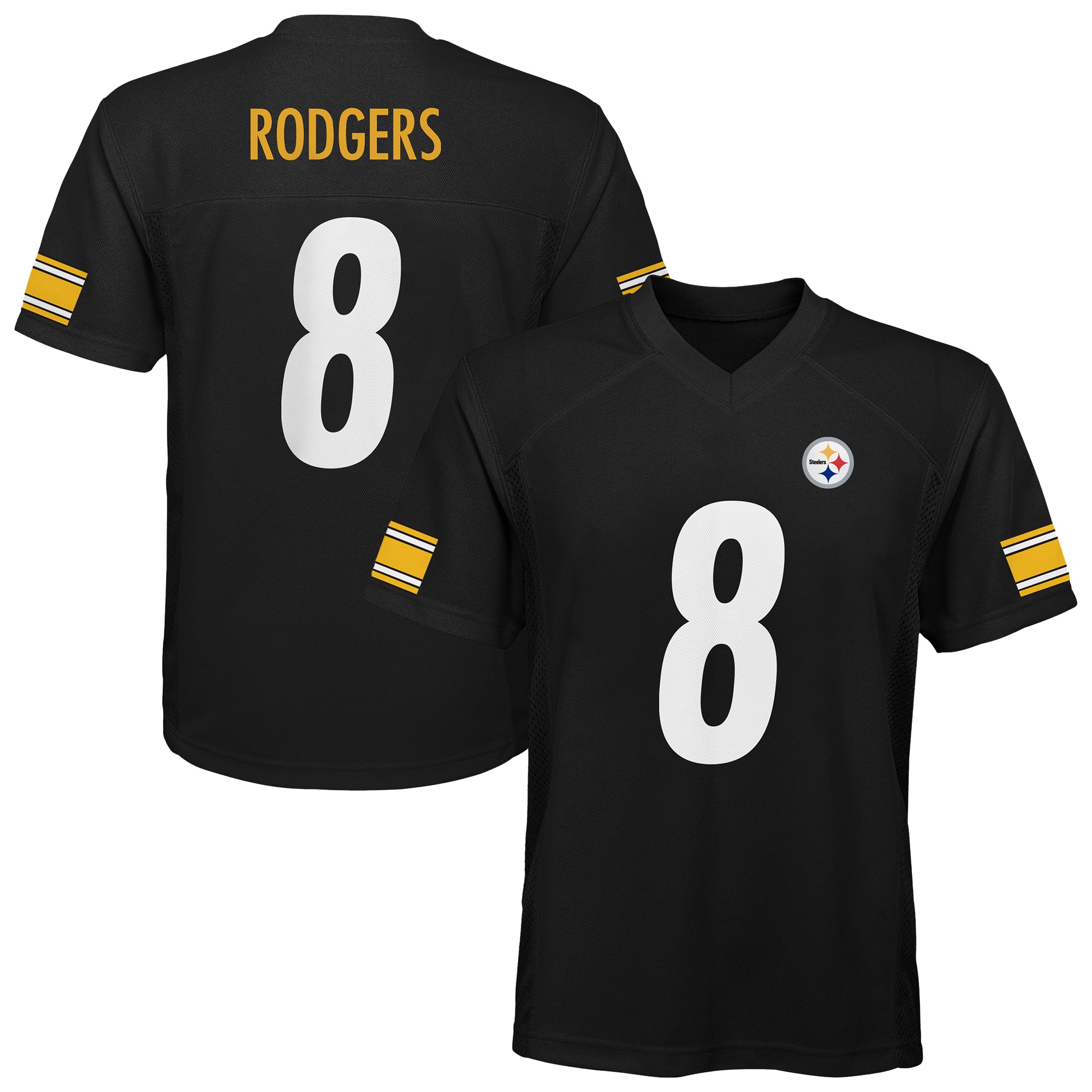 Aaron Rodgers Pittsburgh Steelers Outerstuff Youth Player Jersey - Black