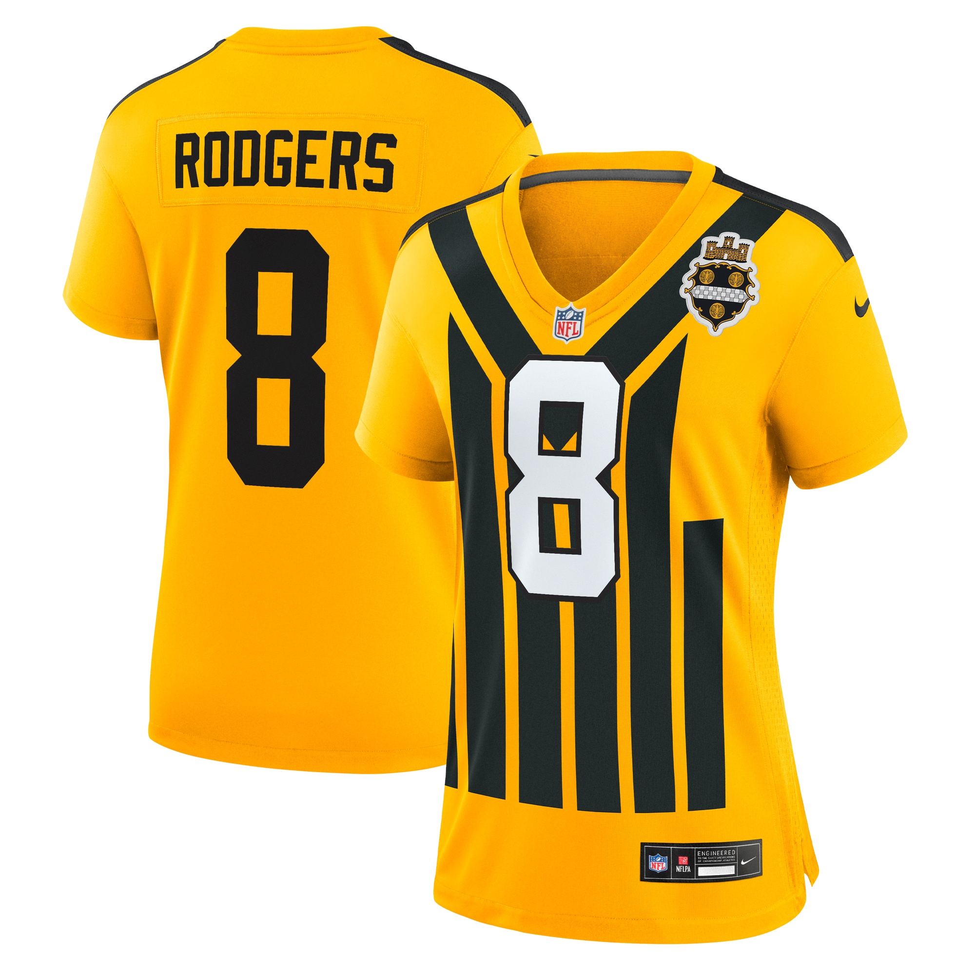 Aaron Rodgers Pittsburgh Steelers Women's Alternate 1933 Throwback Game Jersey