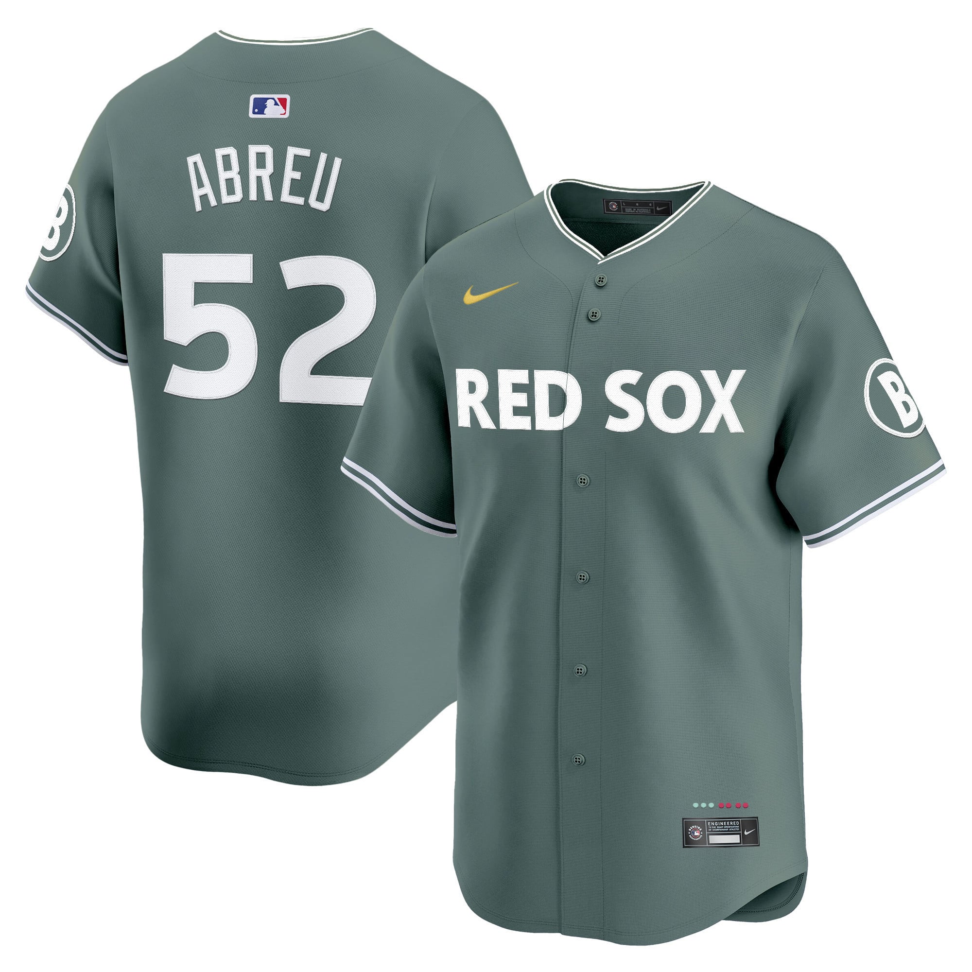 Abreu Red Sox Olive Jersey - Nike Abreu Red Sox Jersey - Olive Green