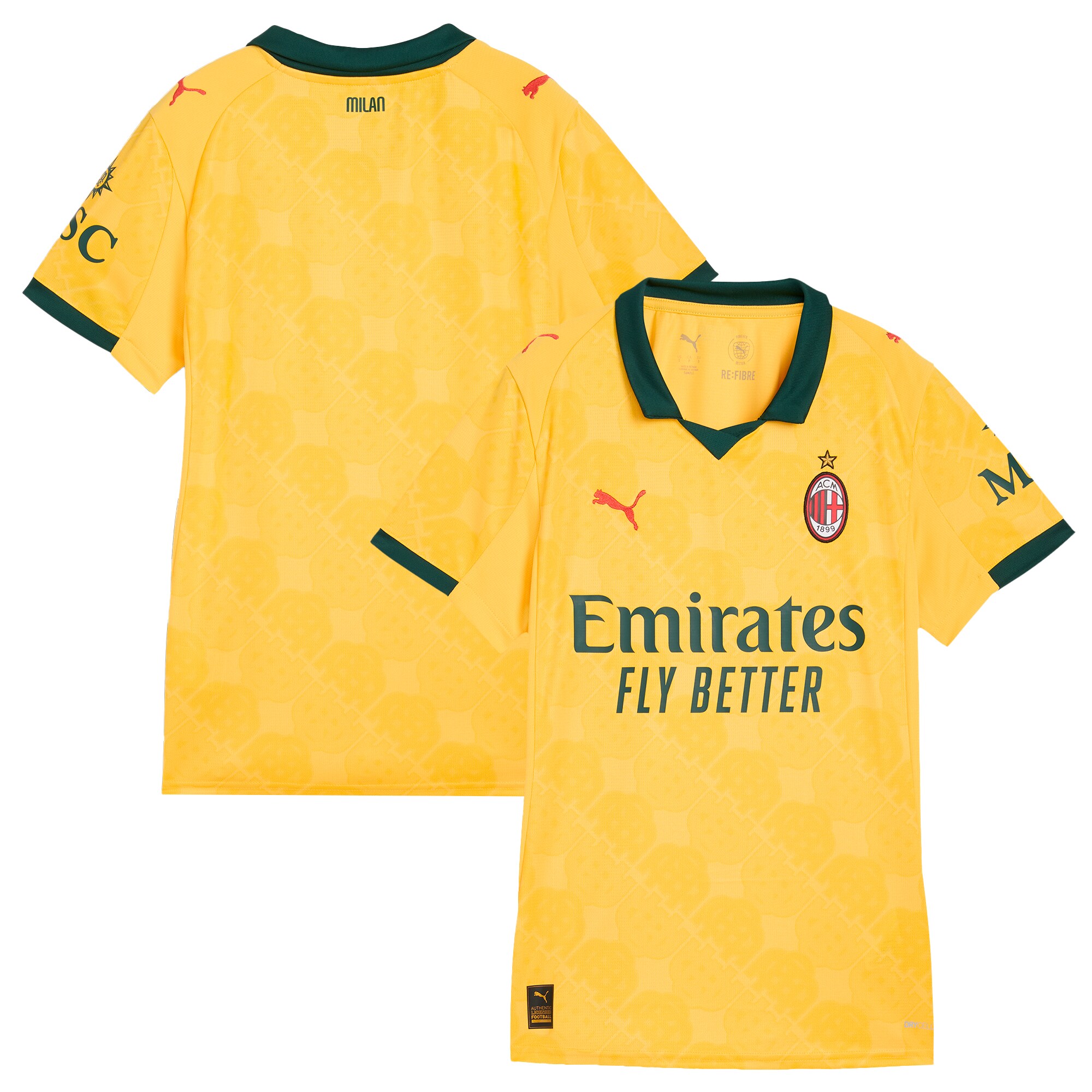 AC Milan Puma Women's 2025/26 Third Jersey - Yellow