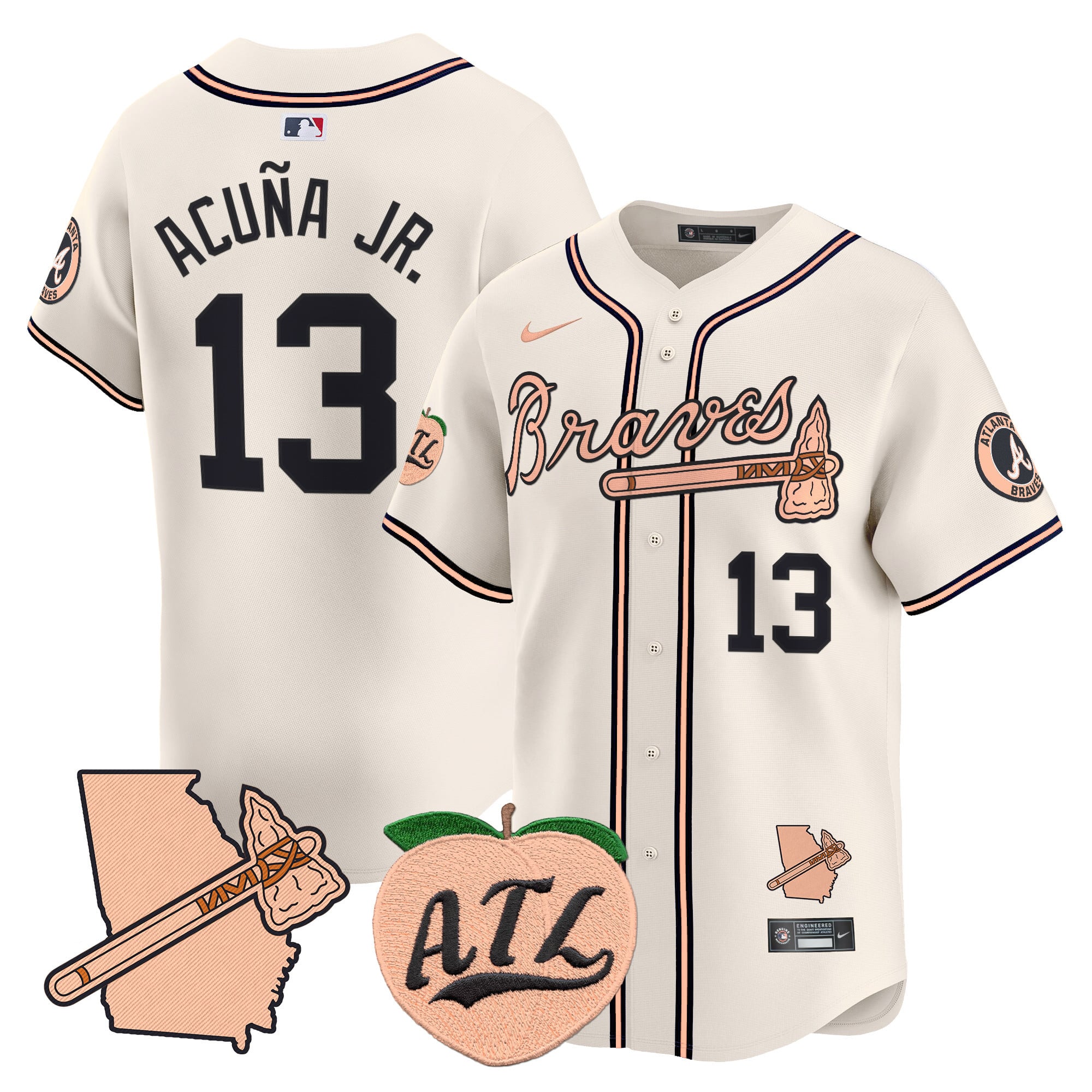 Acuña Jr. Braves City Connect - Nike Jersey - Cream