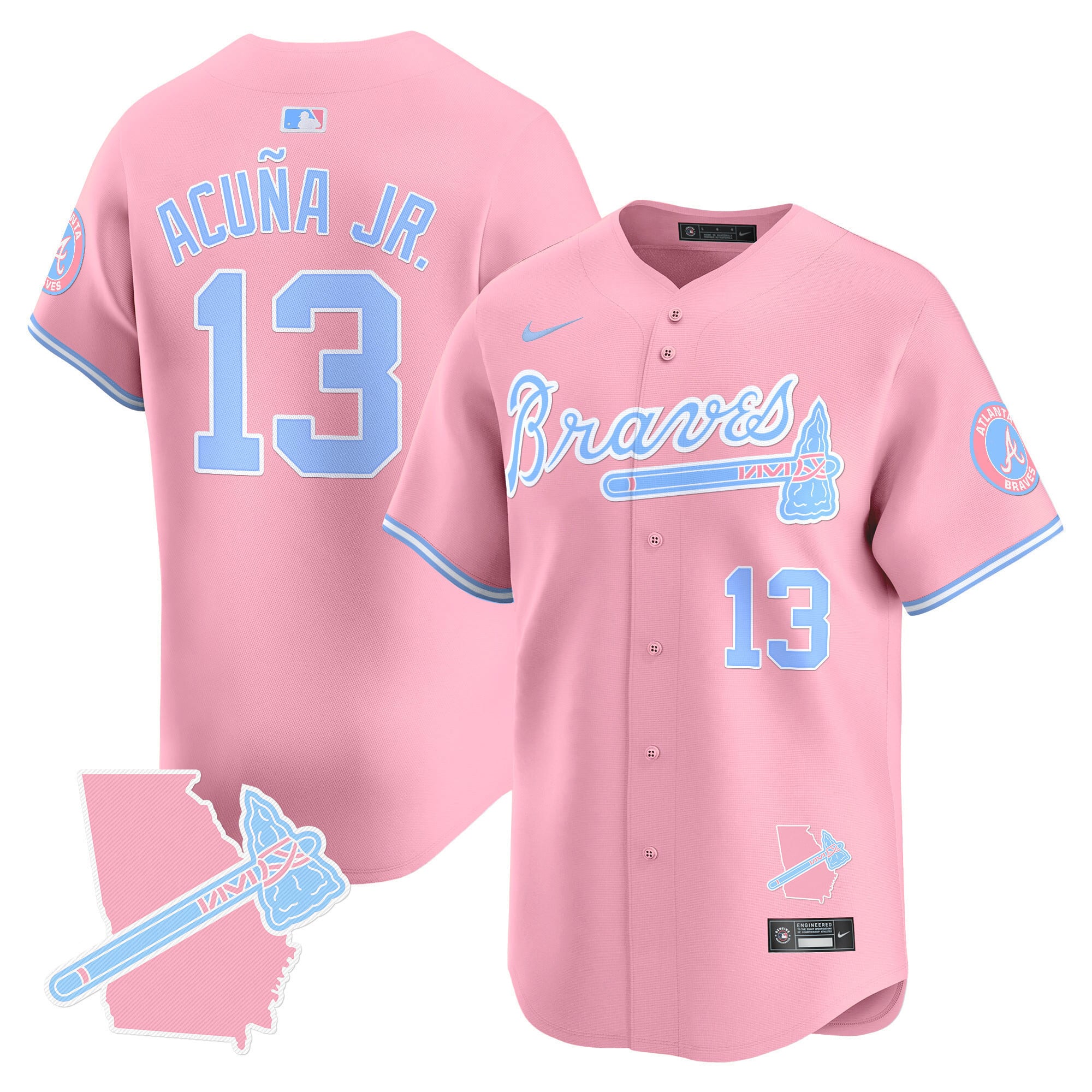 Acuña Jr. Braves Pink Jersey - Nike Acuña Jr. #13 Braves Pink Jersey