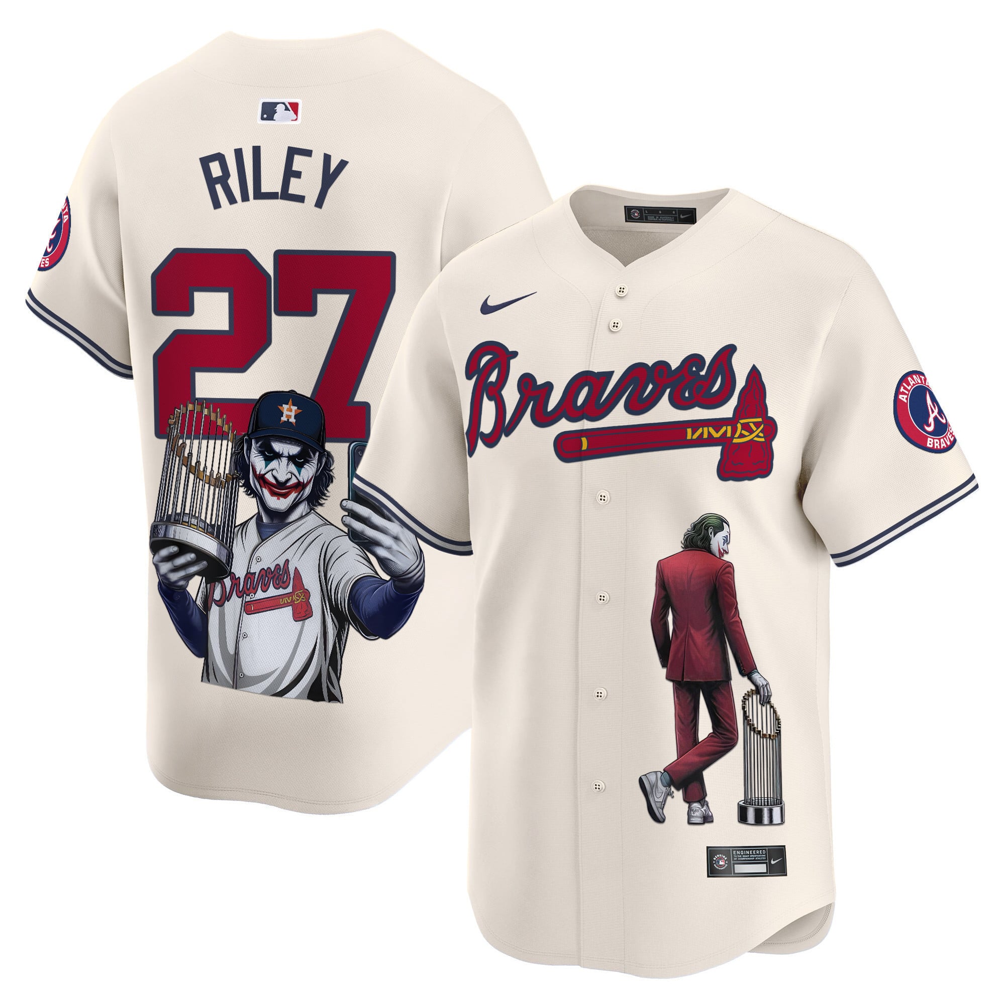 Alternative view of Acuña Jr. Joker Jersey - Nike Acuña Jr. Braves Joker Jersey - Limited
