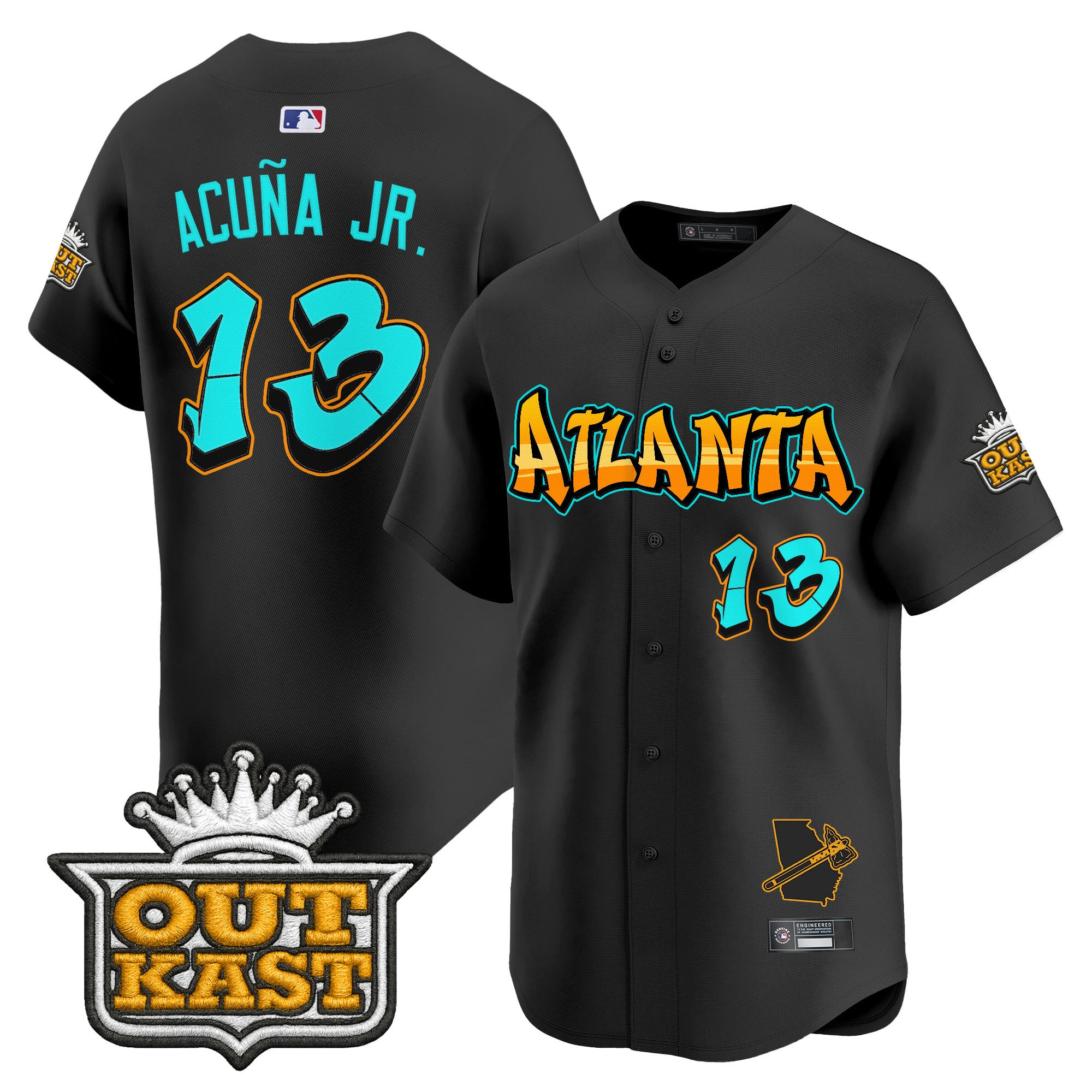 Acuna Jr Braves Outkast Jersey - Acuna Jr. Braves Outkast Jersey
