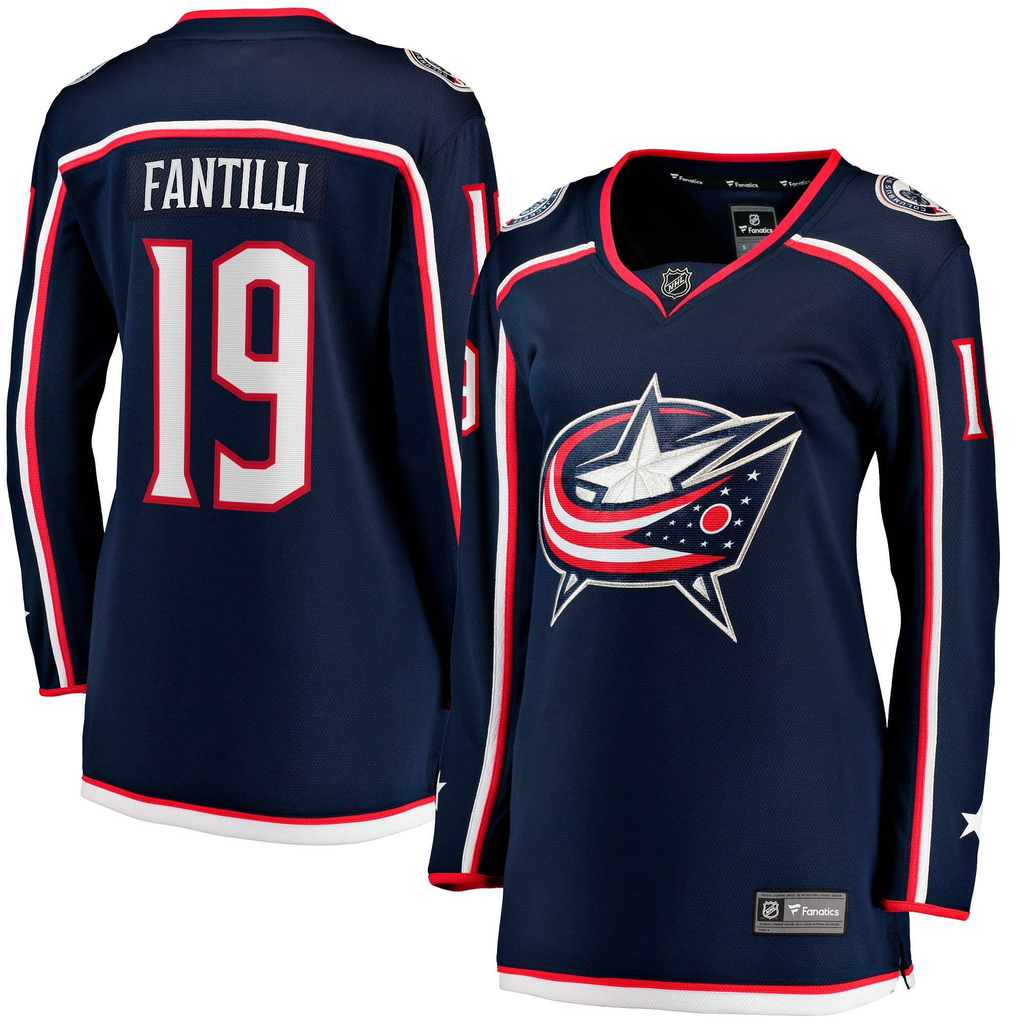 Adam Fantilli Columbus Blue Jackets Fanatics Women's Home Premier Breakaway Player Jersey Breakaway Jersey - Navy