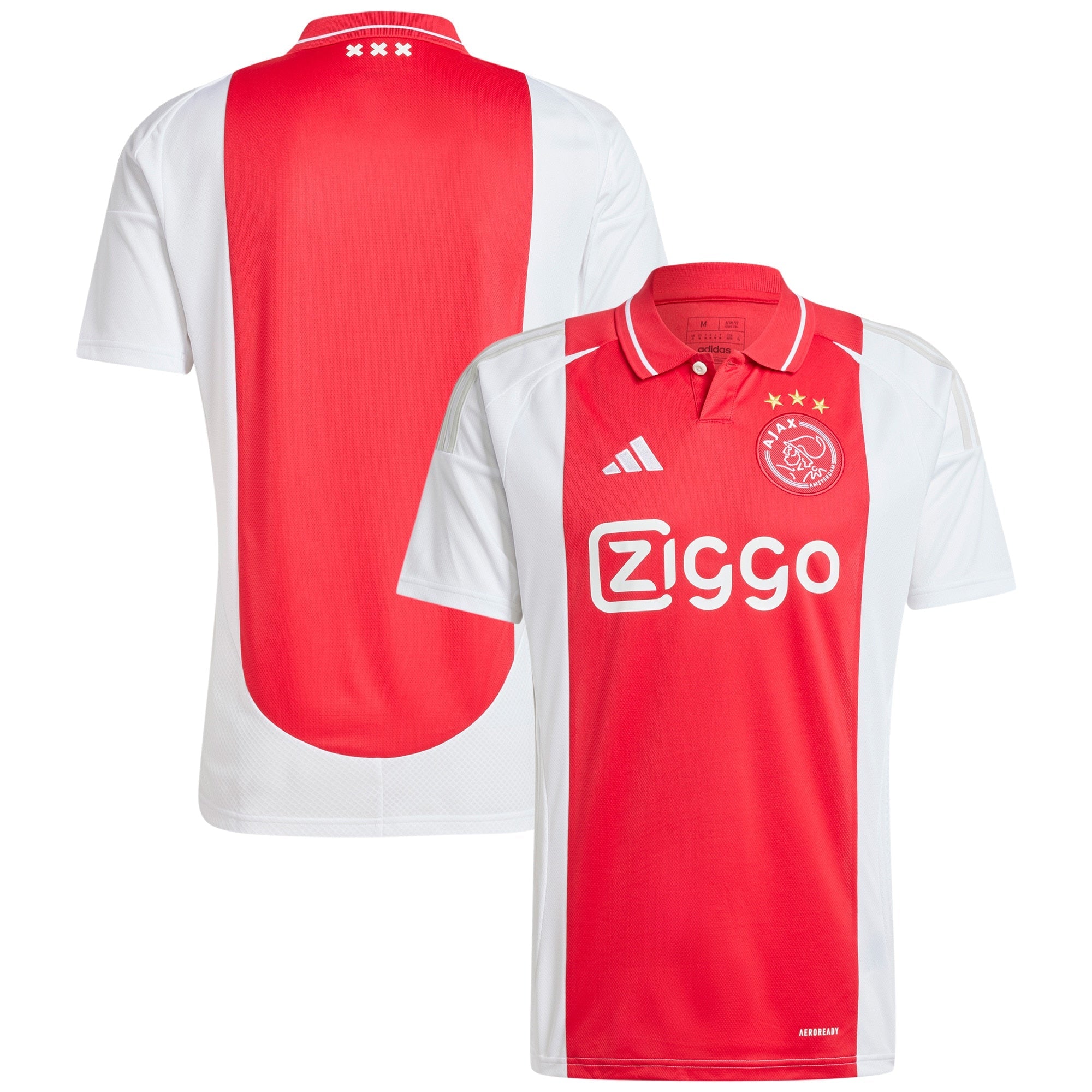 Adidas Ajax 2024/25 Home Jersey - Red & White Authentic