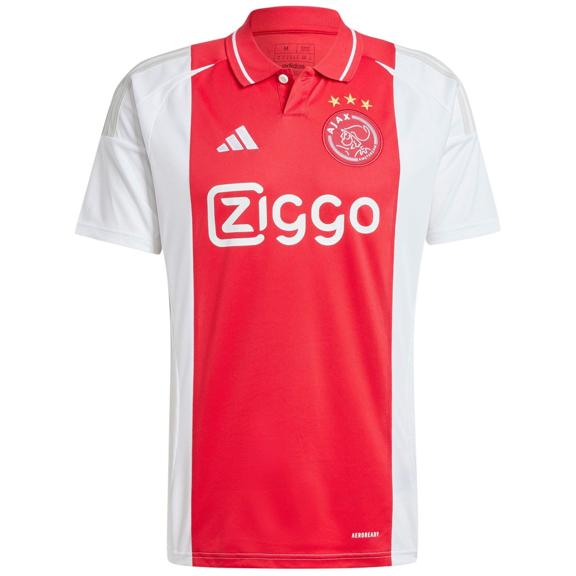 Alternative view of Adidas Ajax 2024/25 Home Jersey - Red & White Authentic