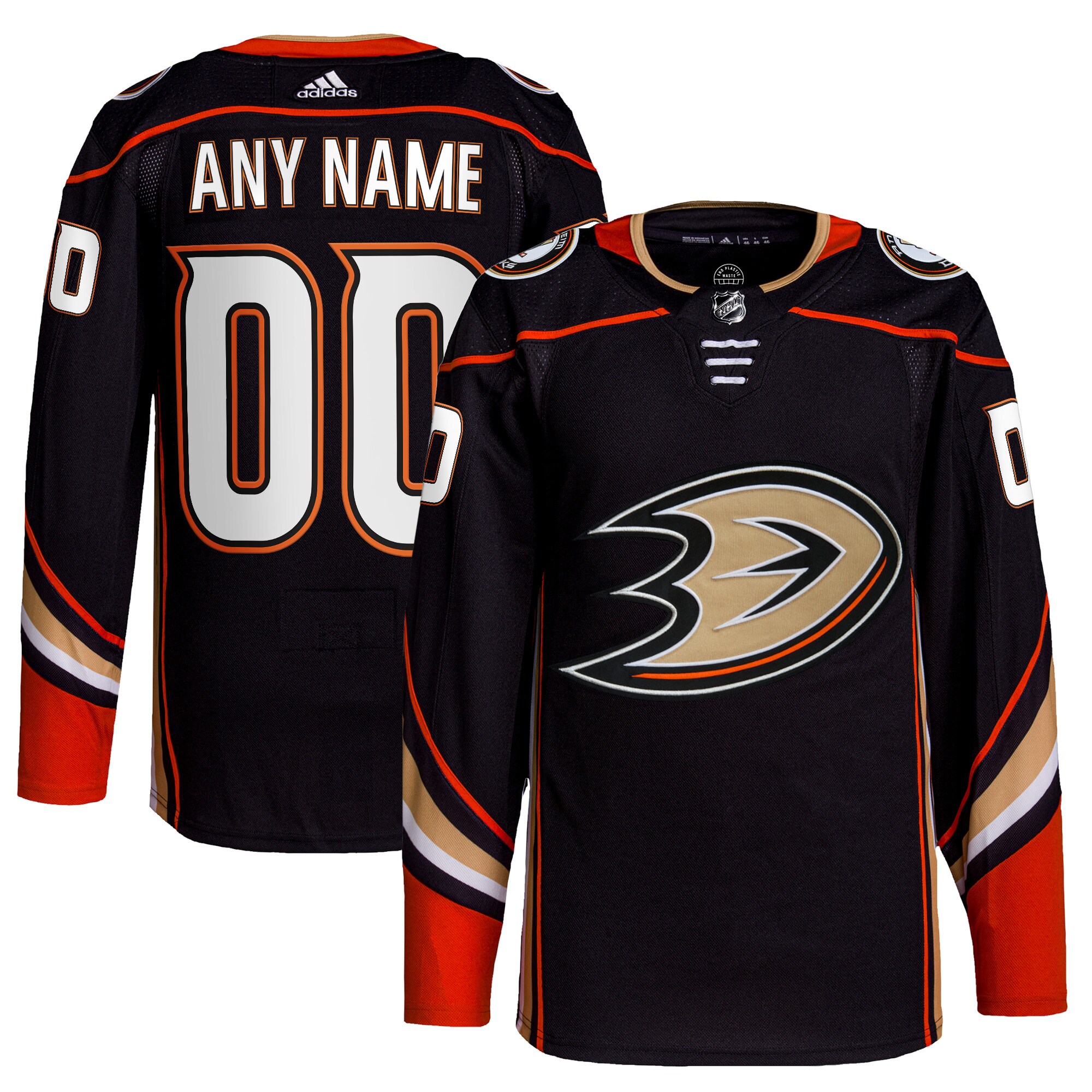 Adidas Anaheim Ducks Black Jersey - Customizable NHL Gear