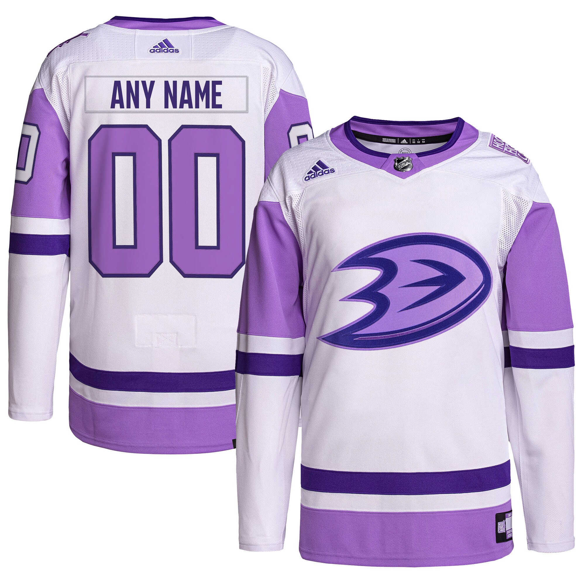 Adidas Anaheim Ducks Purple Jersey - Customizable NHL Gear