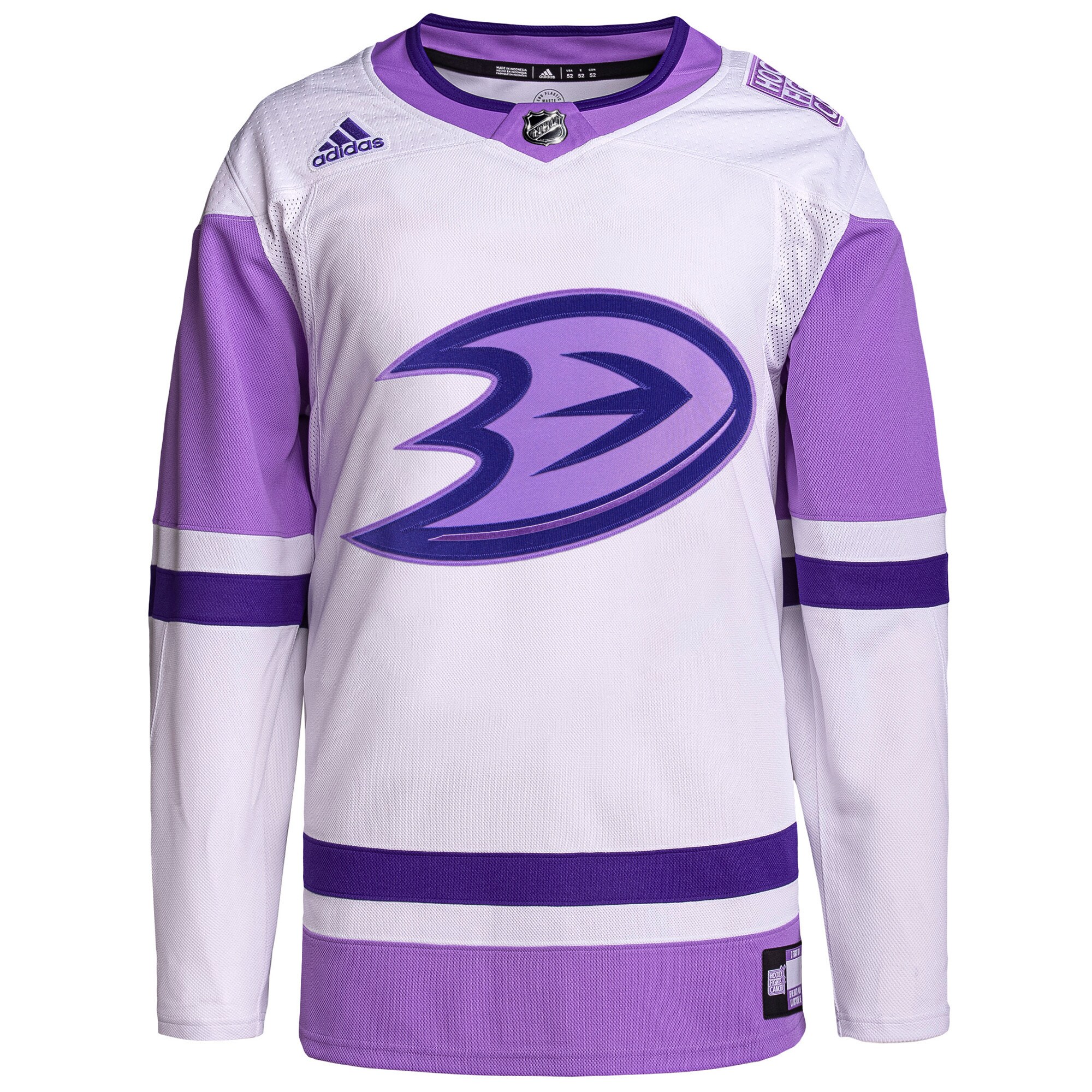 Alternative view of Adidas Anaheim Ducks Purple Jersey - Customizable NHL Gear