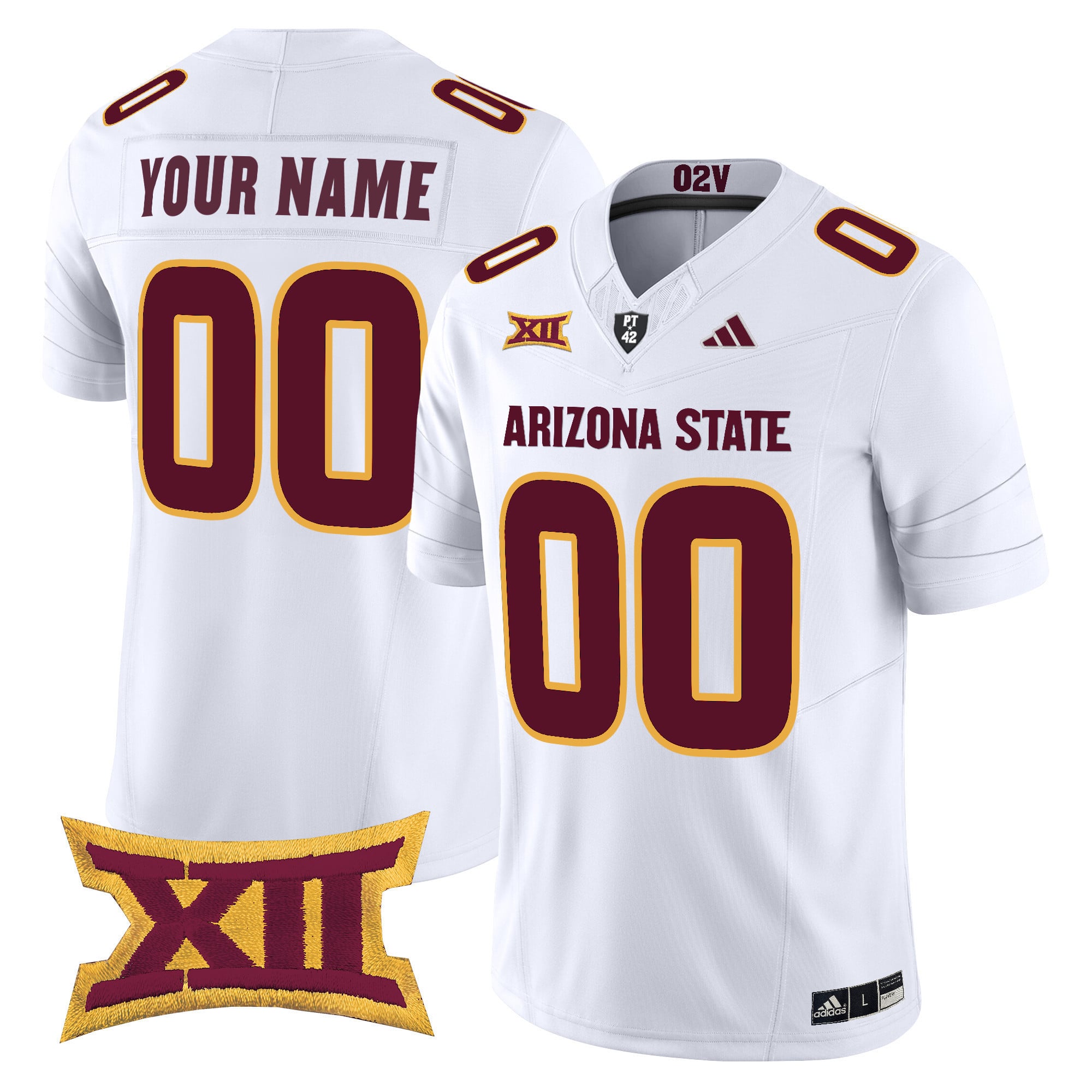 Alternative view of adidas Arizona State Maroon Jersey - Adidas Arizona State Maroon