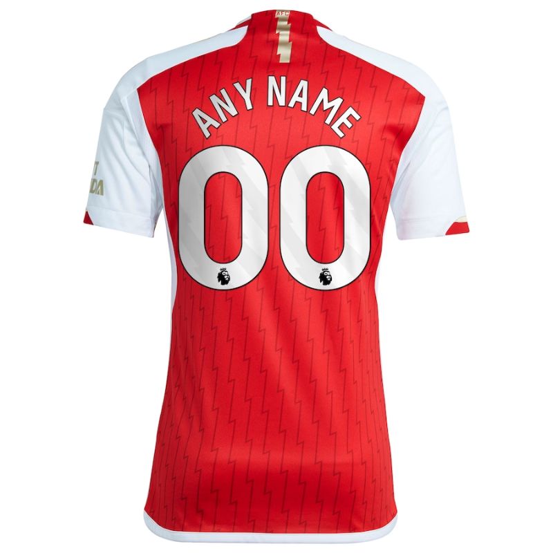 Alternative view of Adidas Arsenal 2021/22 Home Jersey - Custom Red & White