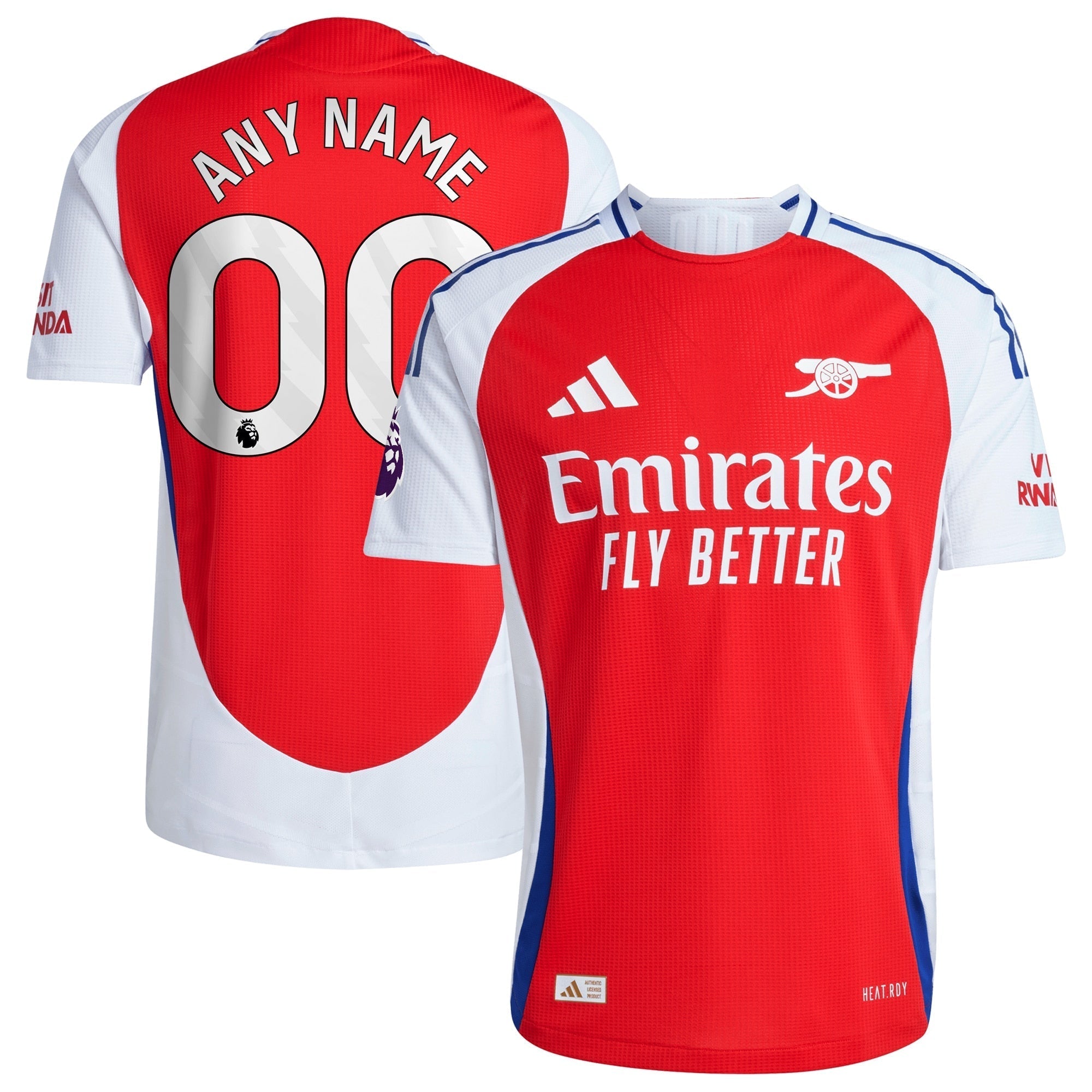 Adidas Arsenal 2024/25 Home Jersey - Customizable Red & White