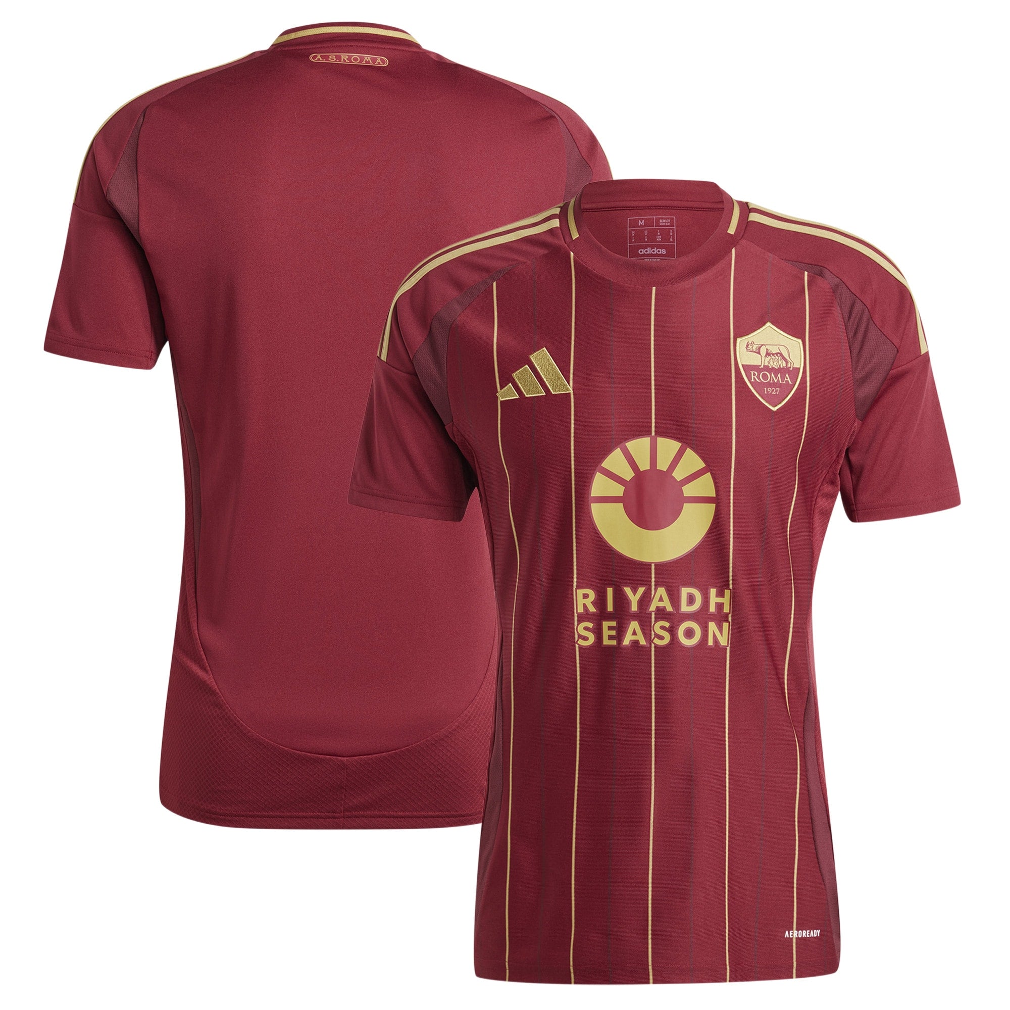 Adidas AS Roma 2024 Home Jersey - Burgundy & Gold