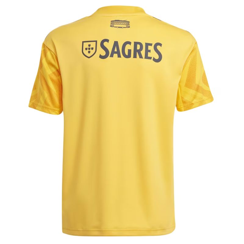 Alternative view of Adidas Benfica Yellow Jersey - 2023/24 Home Kit - Authentic Soccer
