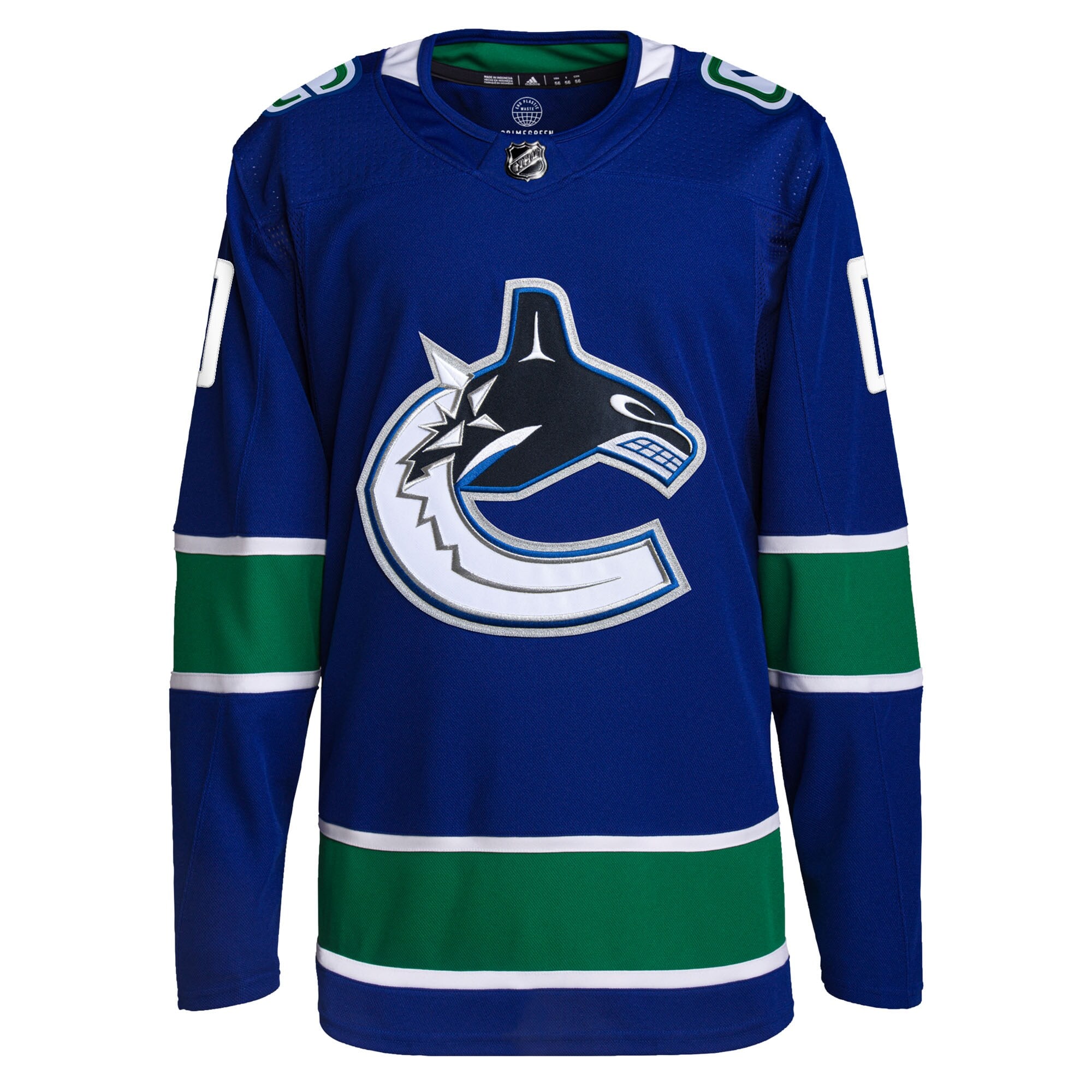 Alternative view of Adidas Canucks Blue Jersey - Customizable NHL Apparel